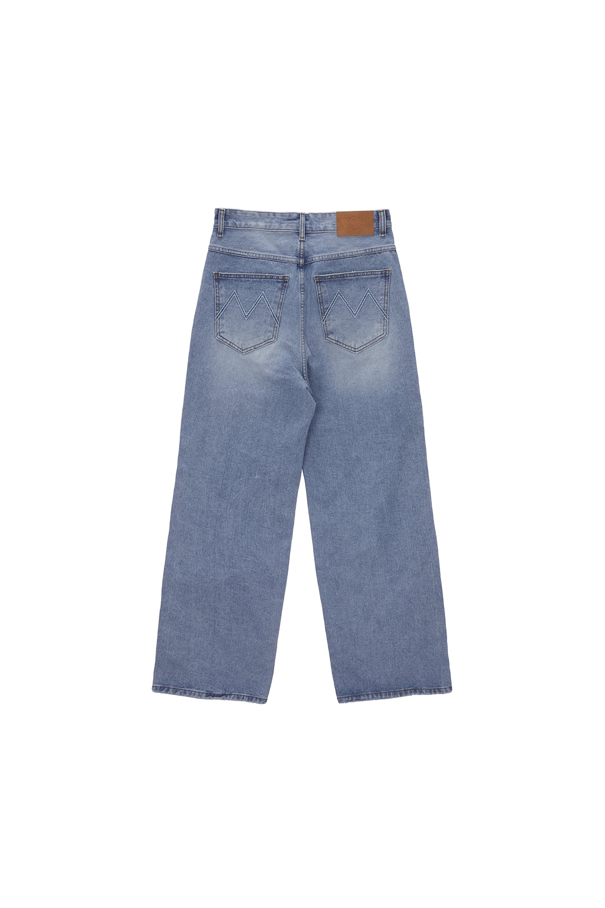 Matin Kim - Flower Printed Denim Pants (Light Blue) product image 2 | TRAB K-Fashion Australia