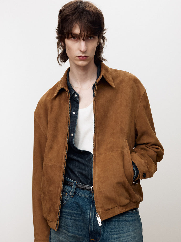 Tonywack - Goat Suede Blouson Jacket (Camel) product image 5 | TRAB K-Fashion Australia