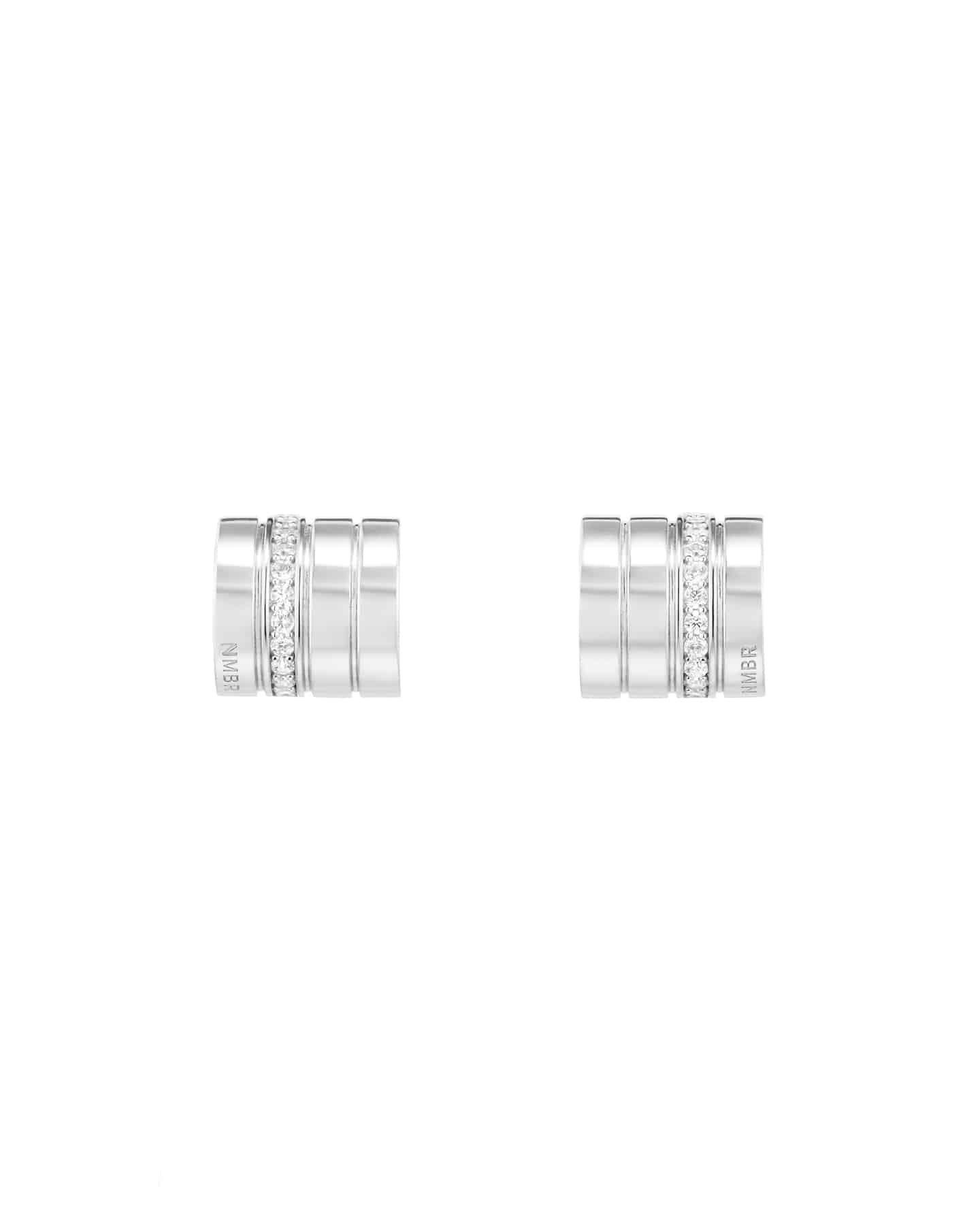 Numbering - Lined Square Pave Earrings #4114 product image 4 | TRAB K-Fashion Australia