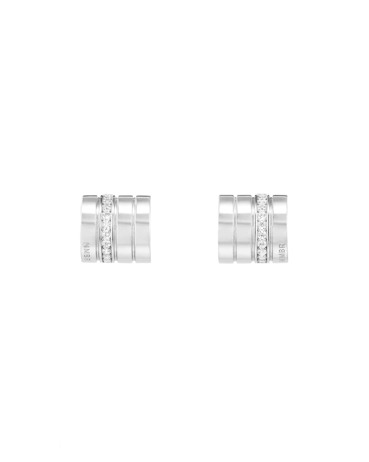 Numbering - Lined Square Pave Earrings #4114 product image 4 | TRAB K-Fashion Australia