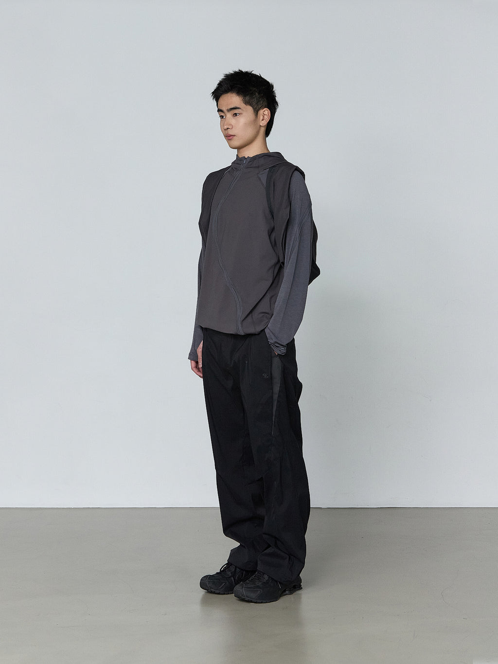San San Gear - Wave Long Sleeve (Blue Charcoal) product image 1 | TRAB K-Fashion Australia