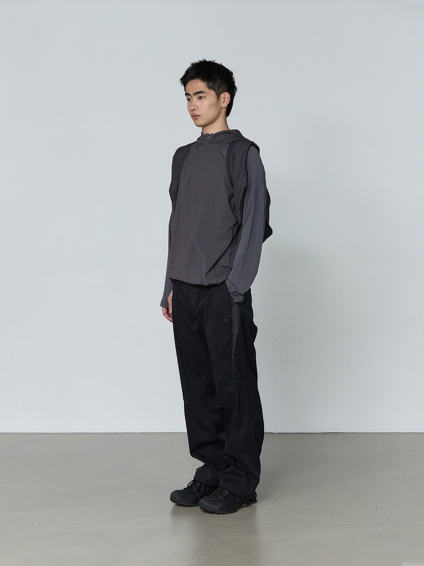 San San Gear - Wave Long Sleeve (Blue Charcoal) product image 1 | TRAB K-Fashion Australia