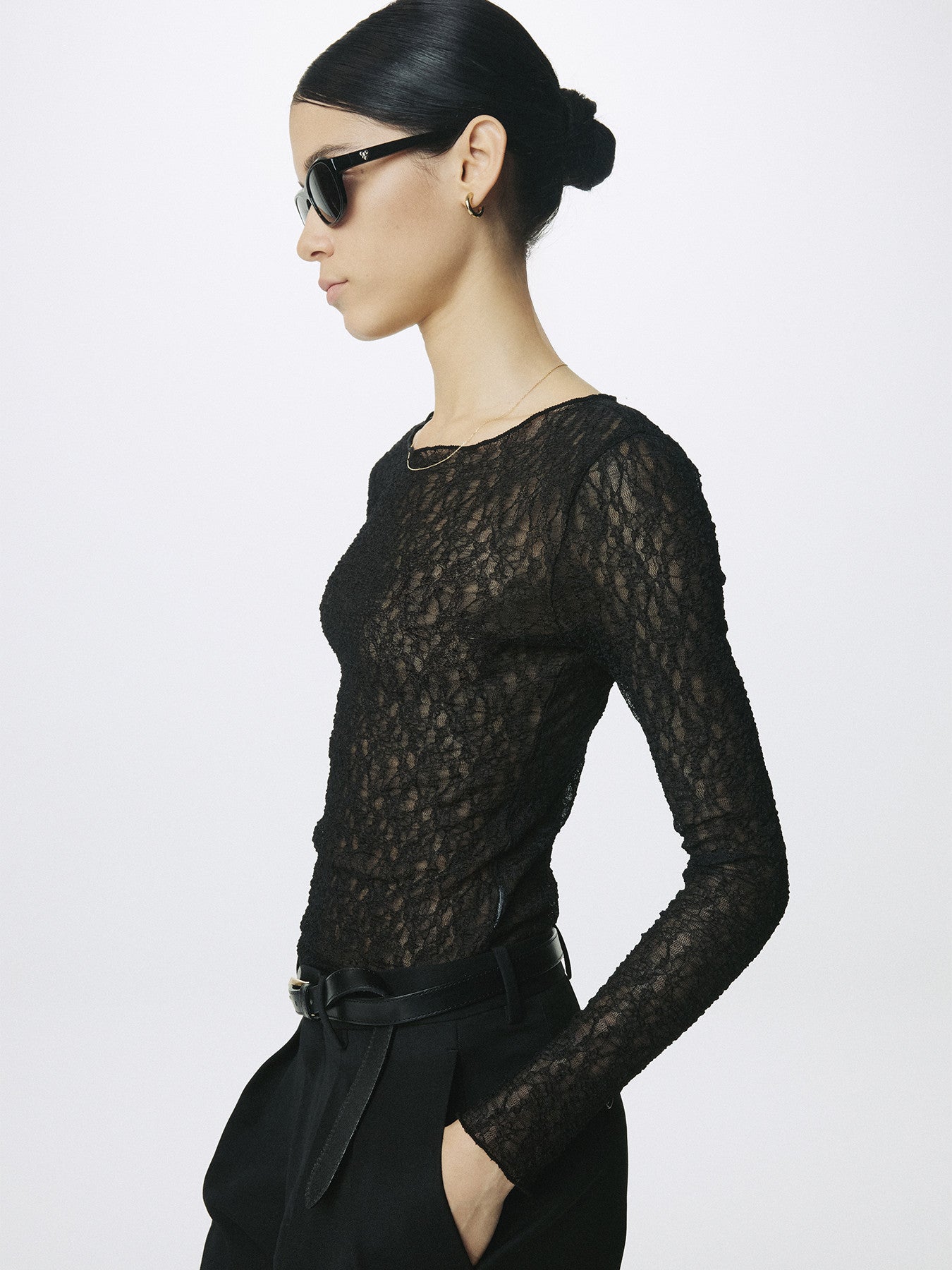 Tonywack - Lace Long Sleeve Top (Black) product image 4 | TRAB K-Fashion Australia