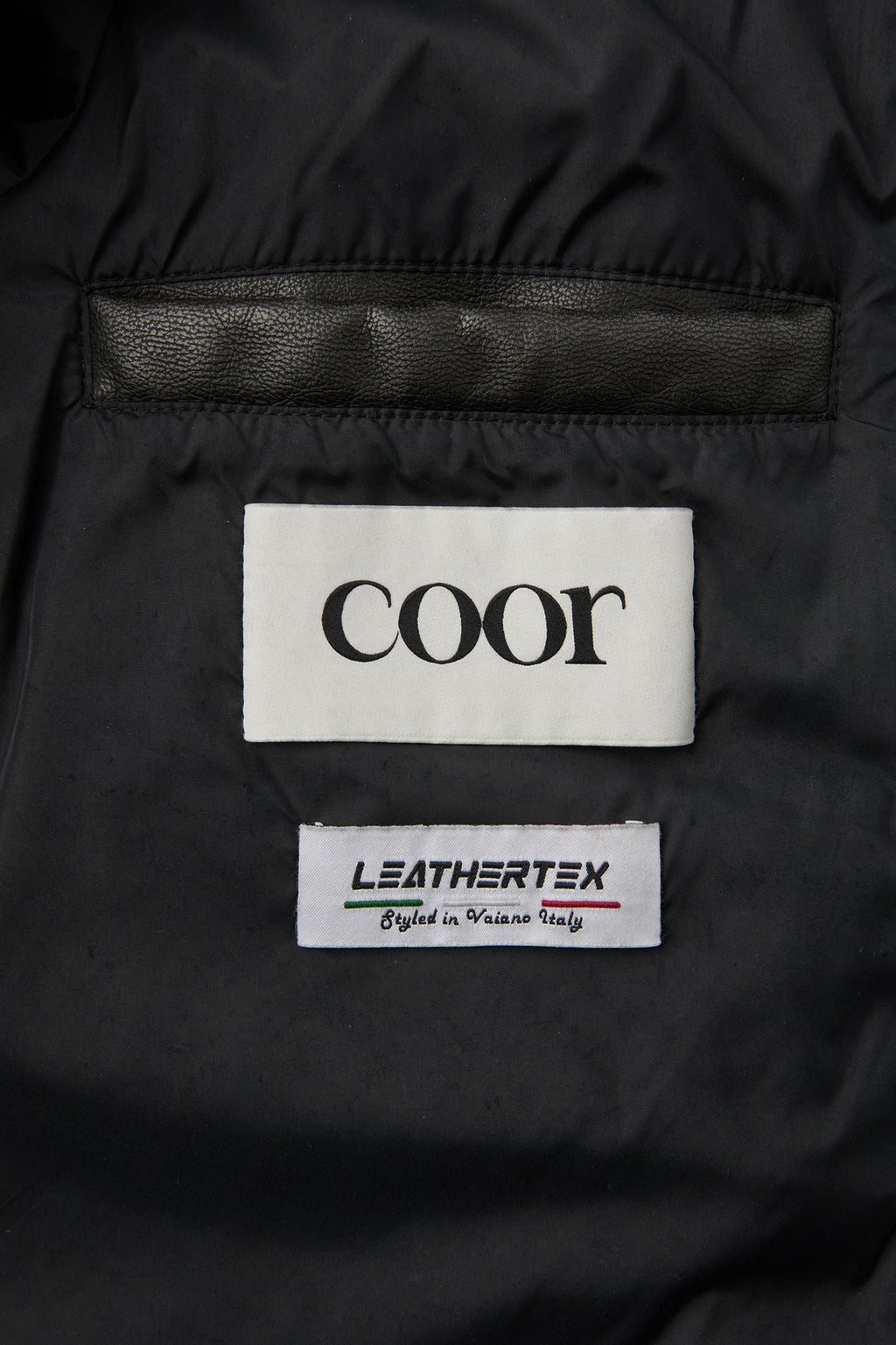 Coor - Fake Leather Wash Crop Down Puffer (Black) product image 9 | TRAB K-Fashion Australia
