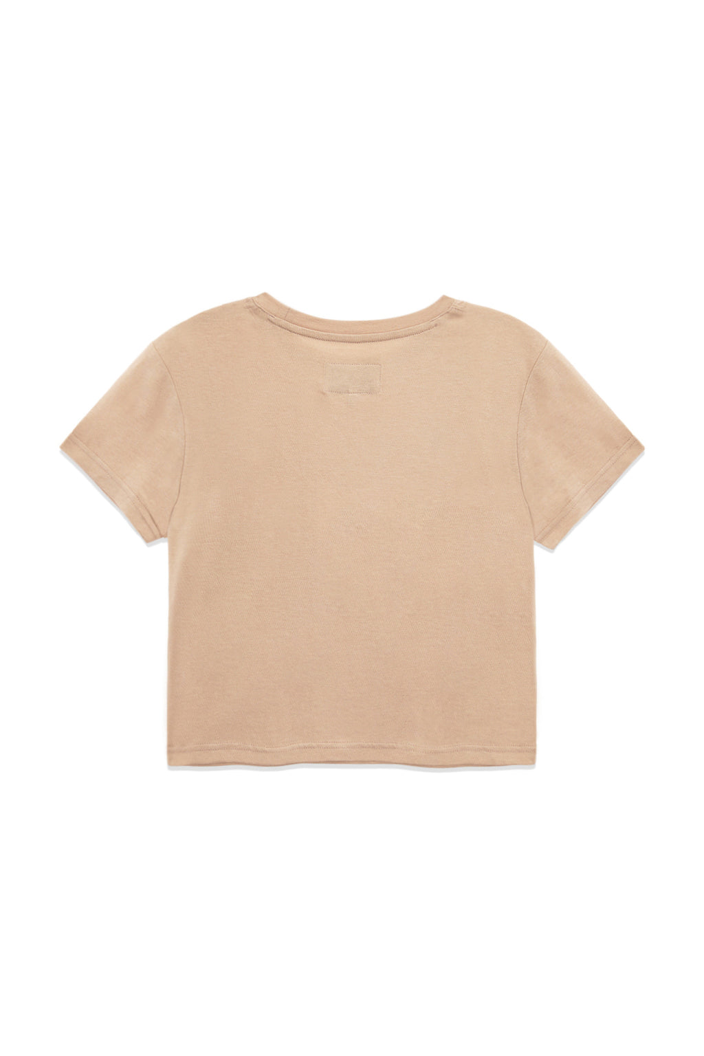 Matin Kim - Stamp Logo Graphic Crop Top (Beige) product image 3 | TRAB K-Fashion Australia