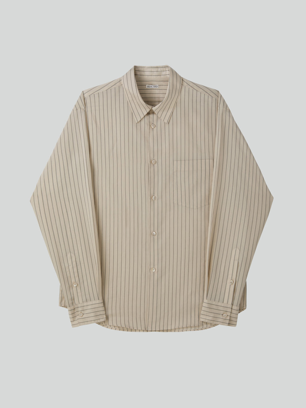 Recto - Lea Stripe Shirt (Pale Beige) product image 10 | TRAB K-Fashion Australia