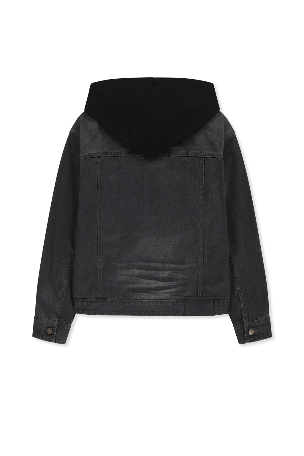 Matin Kim - Western Panel Hooded Denim Jumper (Black) product image 2 | TRAB K-Fashion Australia