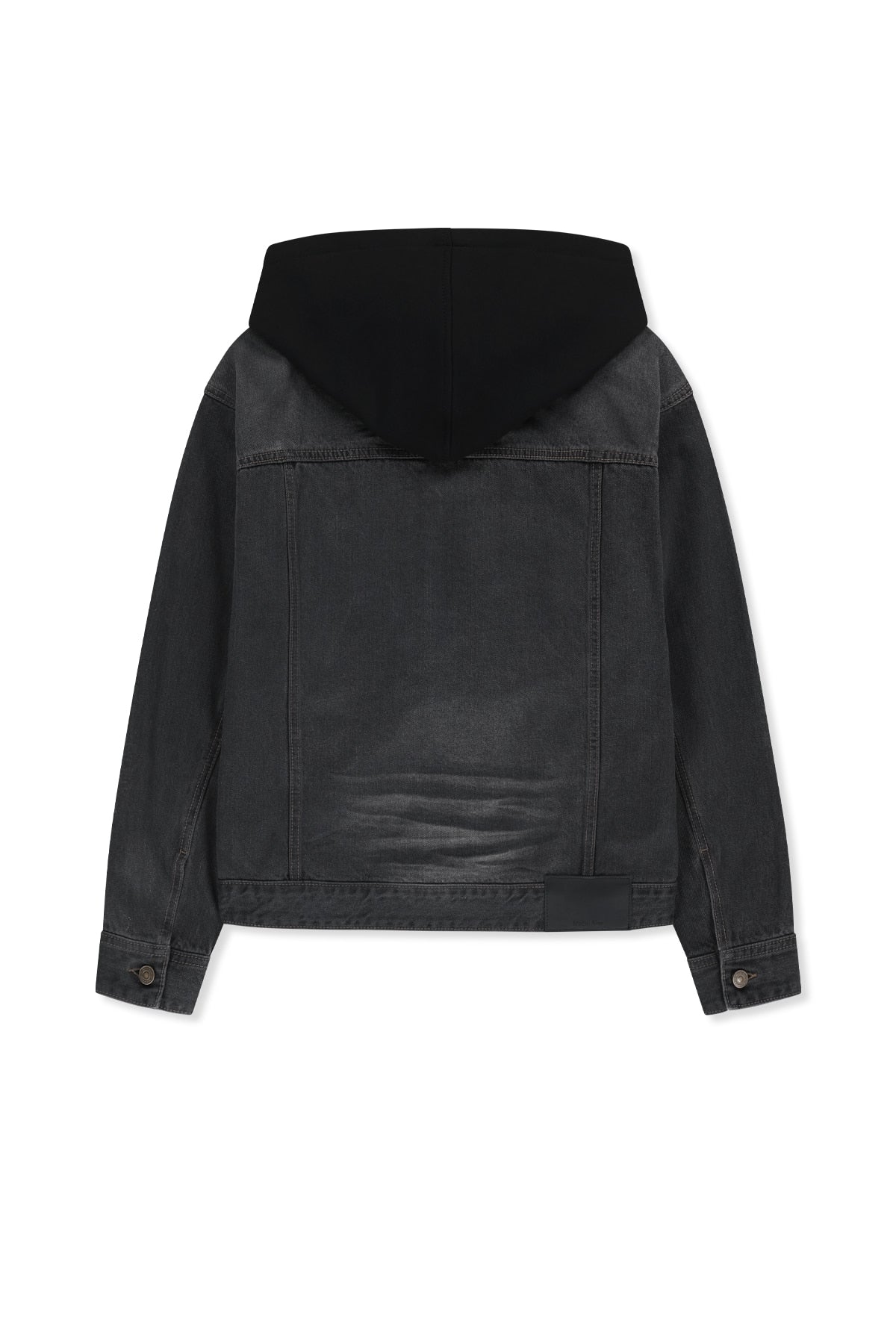 Matin Kim - Western Panel Hooded Denim Jumper (Black) product image 2 | TRAB K-Fashion Australia