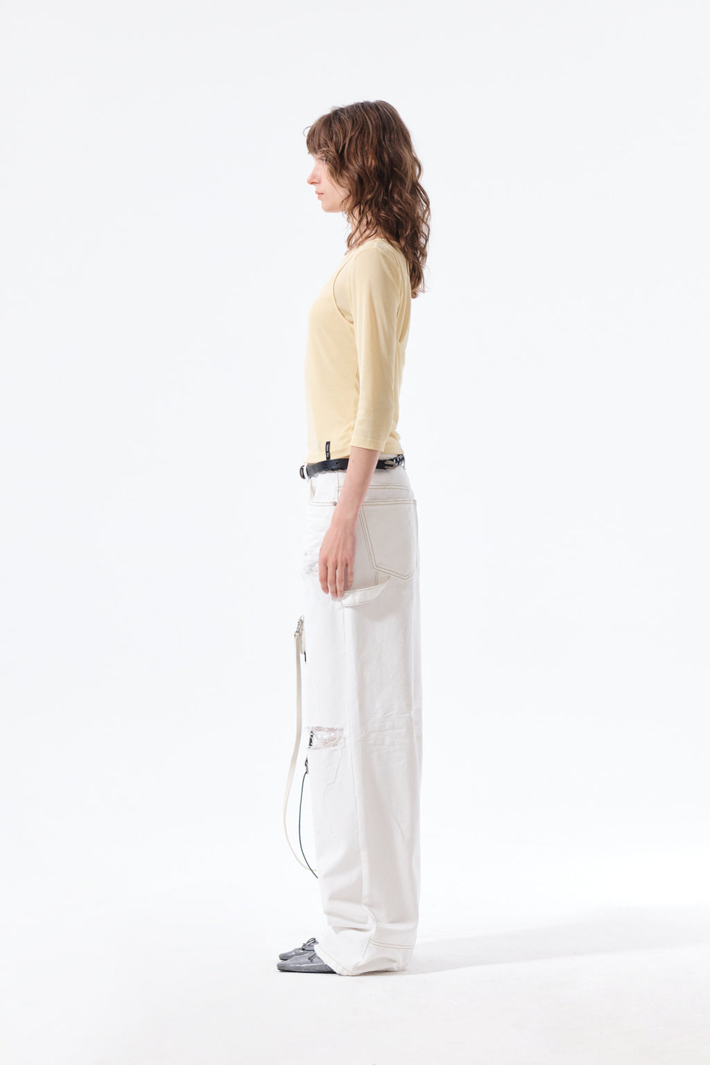 Matin Kim - 3/4 Sleeve Top & Tank Layered Set (Yellow) product image 8 | TRAB K-Fashion Australia