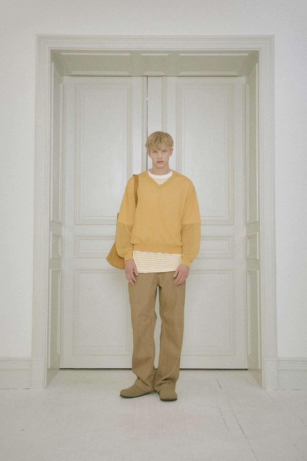 Stu - Straight Selvedge Denim Pants (Beige) product image 5 | TRAB K-Fashion Australia