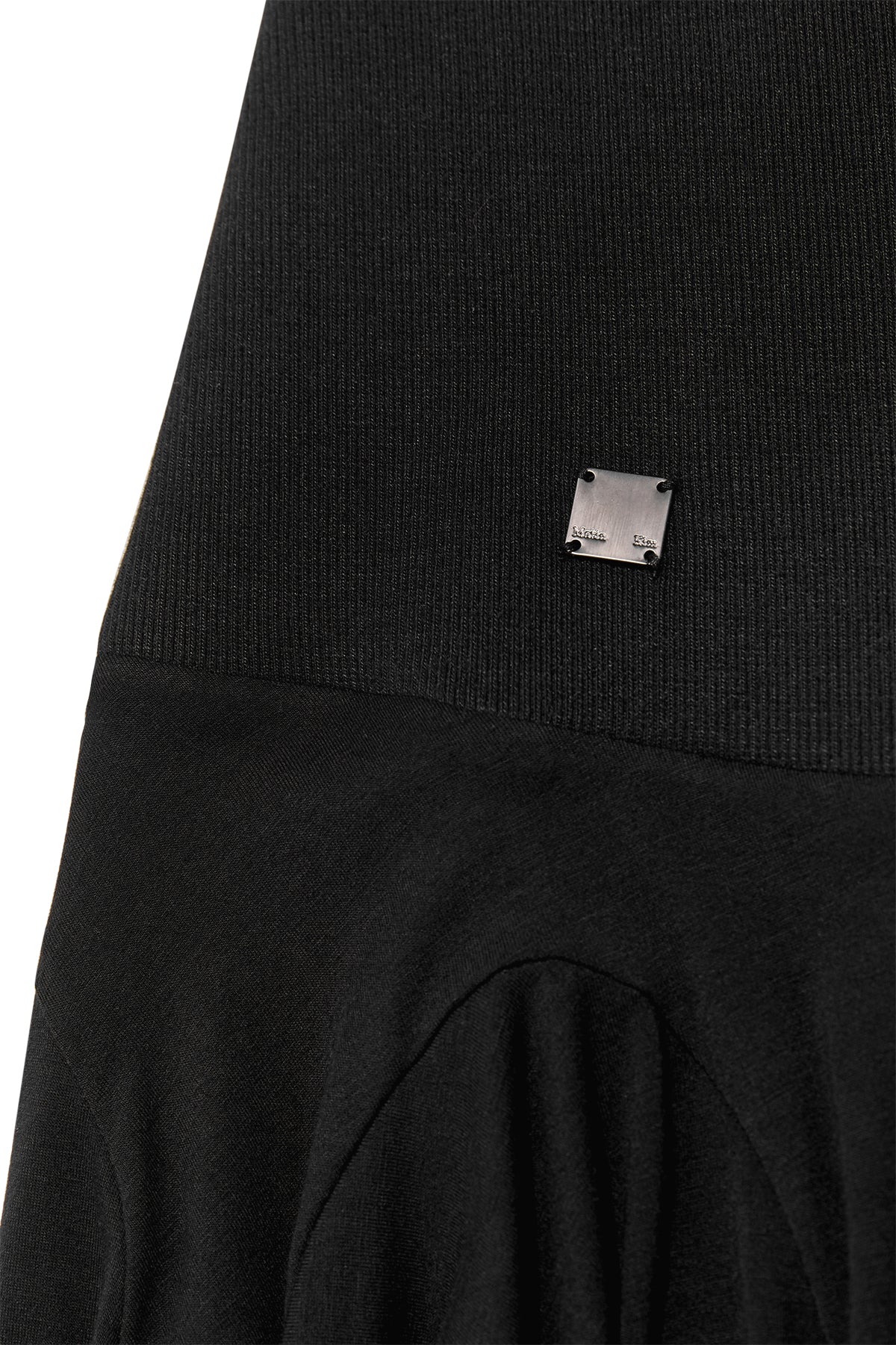 Matin Kim - Unbalance Flare Folding Skirt (Black) product image 4 | TRAB K-Fashion Australia