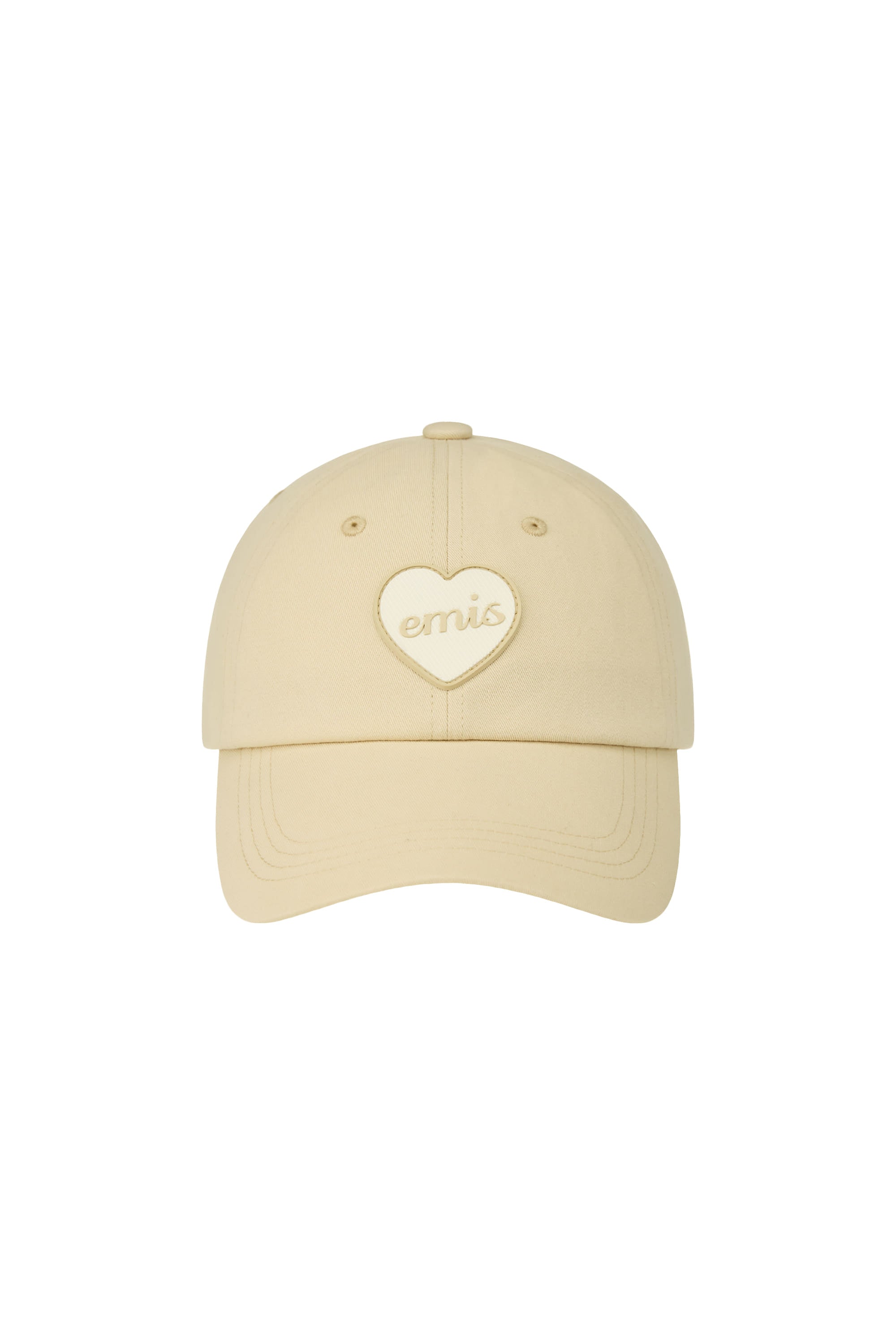 Emis - Heart Rubber Patch Ball Cap (Beige) product image 1 | TRAB K-Fashion Australia