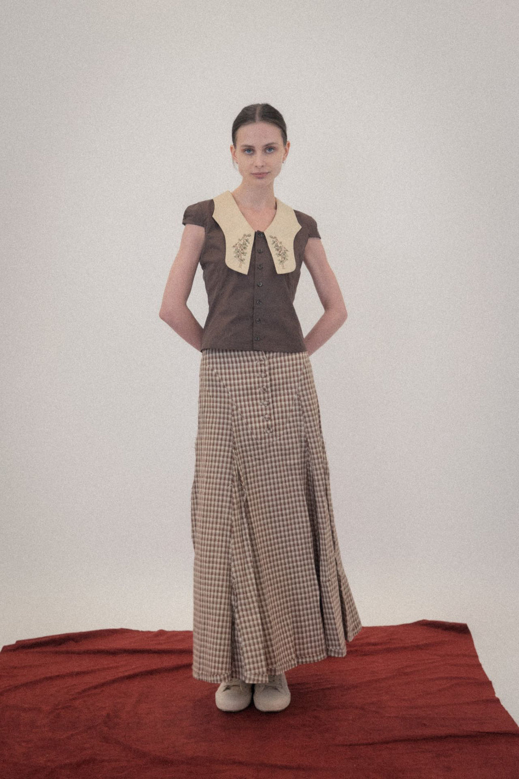 Ioedle - Fractal Waterfall Skirt (Brown) product image 10 | TRAB K-Fashion Australia