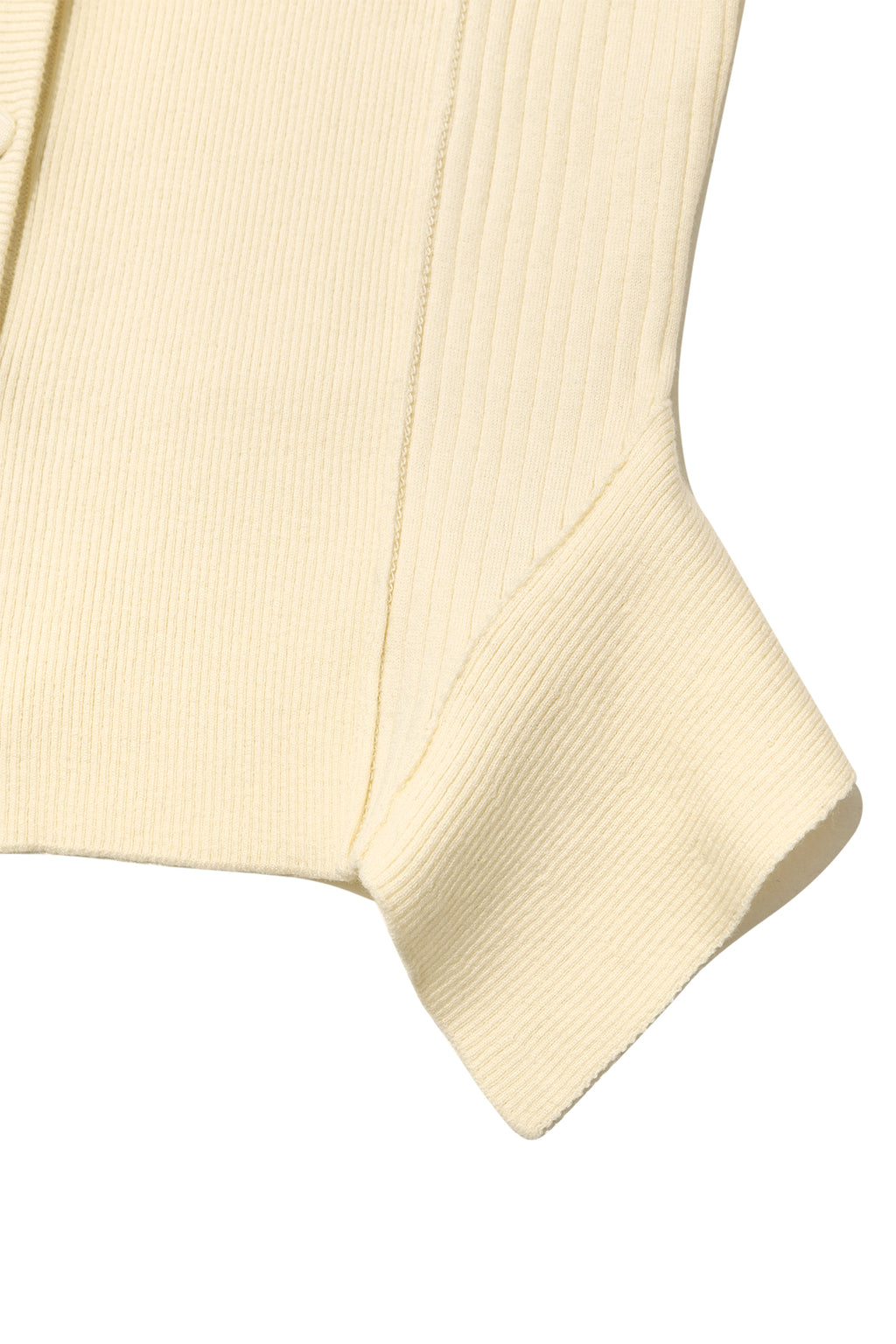 Matin Kim - Unbalance Cut Line Button Cardigan (Butter) product image 4 | TRAB K-Fashion Australia