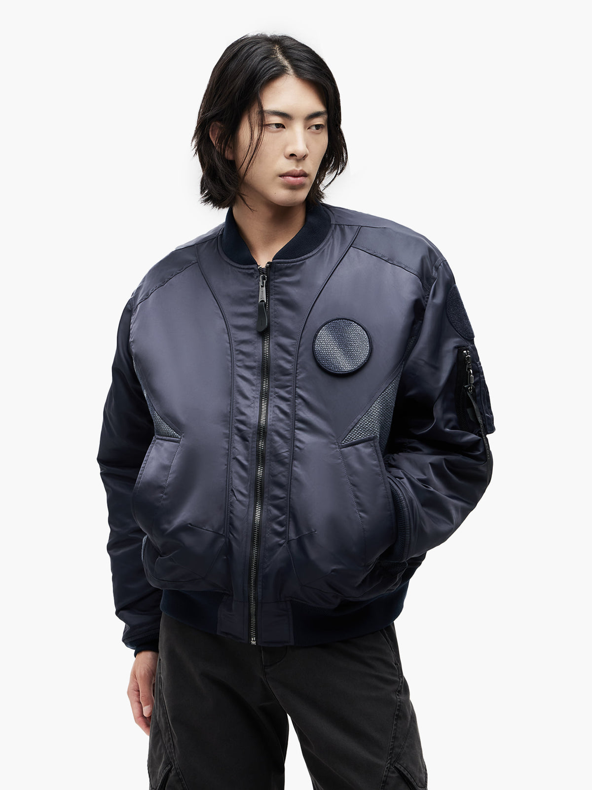 Jiyong Kim - Sun-Bleached Flight Jacket (Navy) product image 2 | TRAB K-Fashion Australia