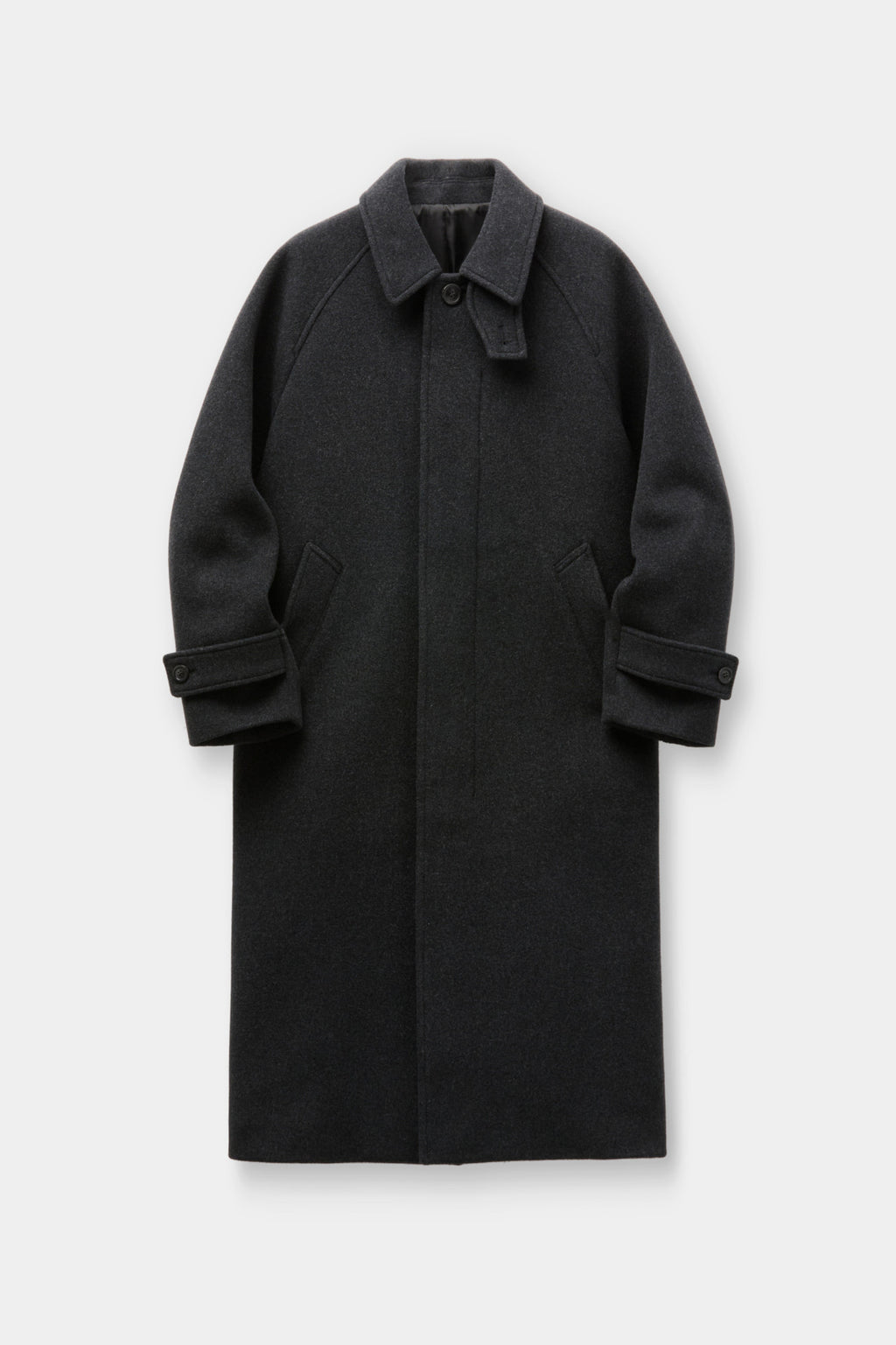 Coor - Belandi Cashmere-Blend Balmacaan Coat (Melange Charcoal) product image 1 | TRAB K-Fashion Australia