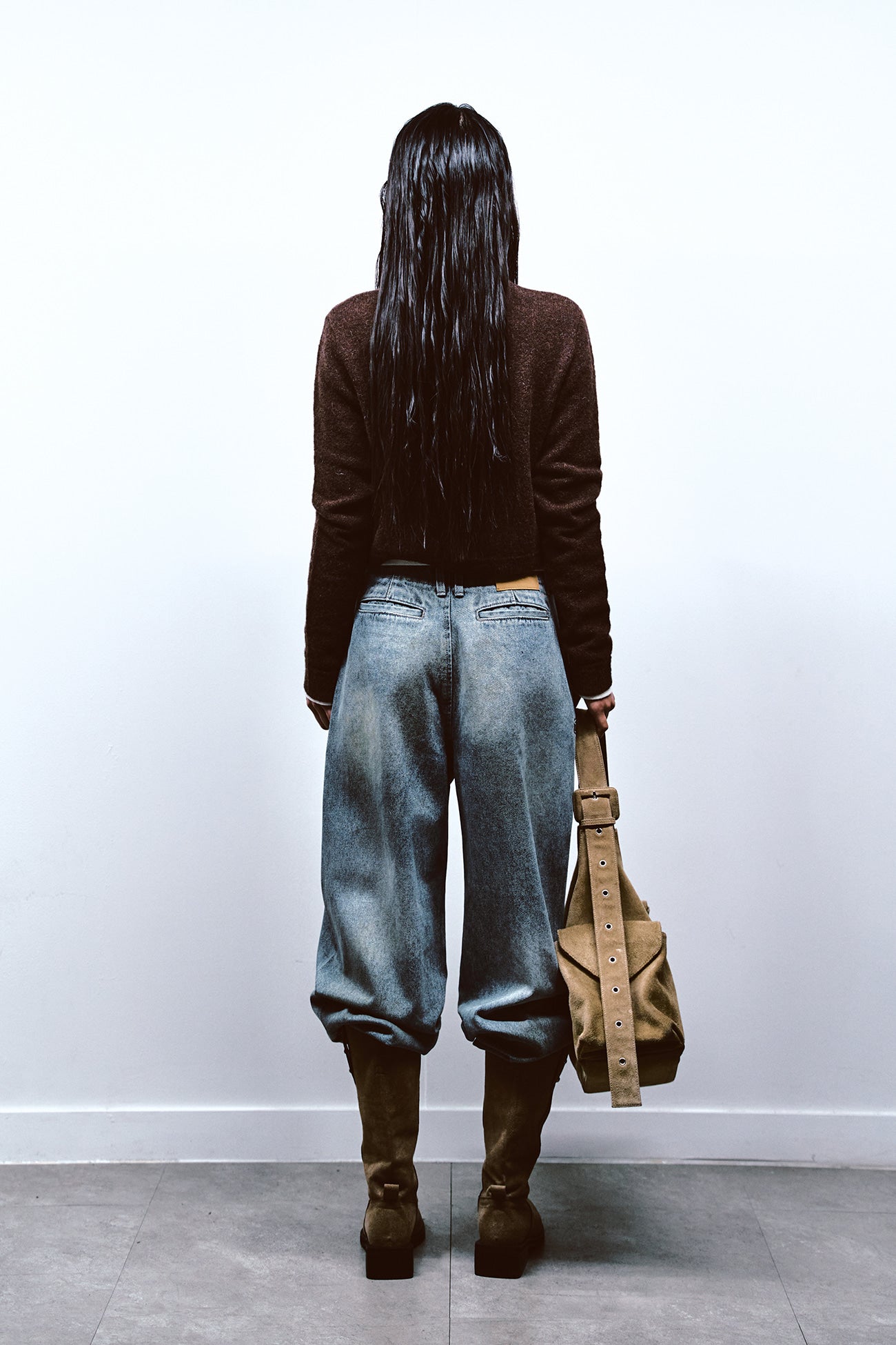 Deinet - Alpaca Round Knit Cardigan (Brown) product image 3 | TRAB K-Fashion Australia