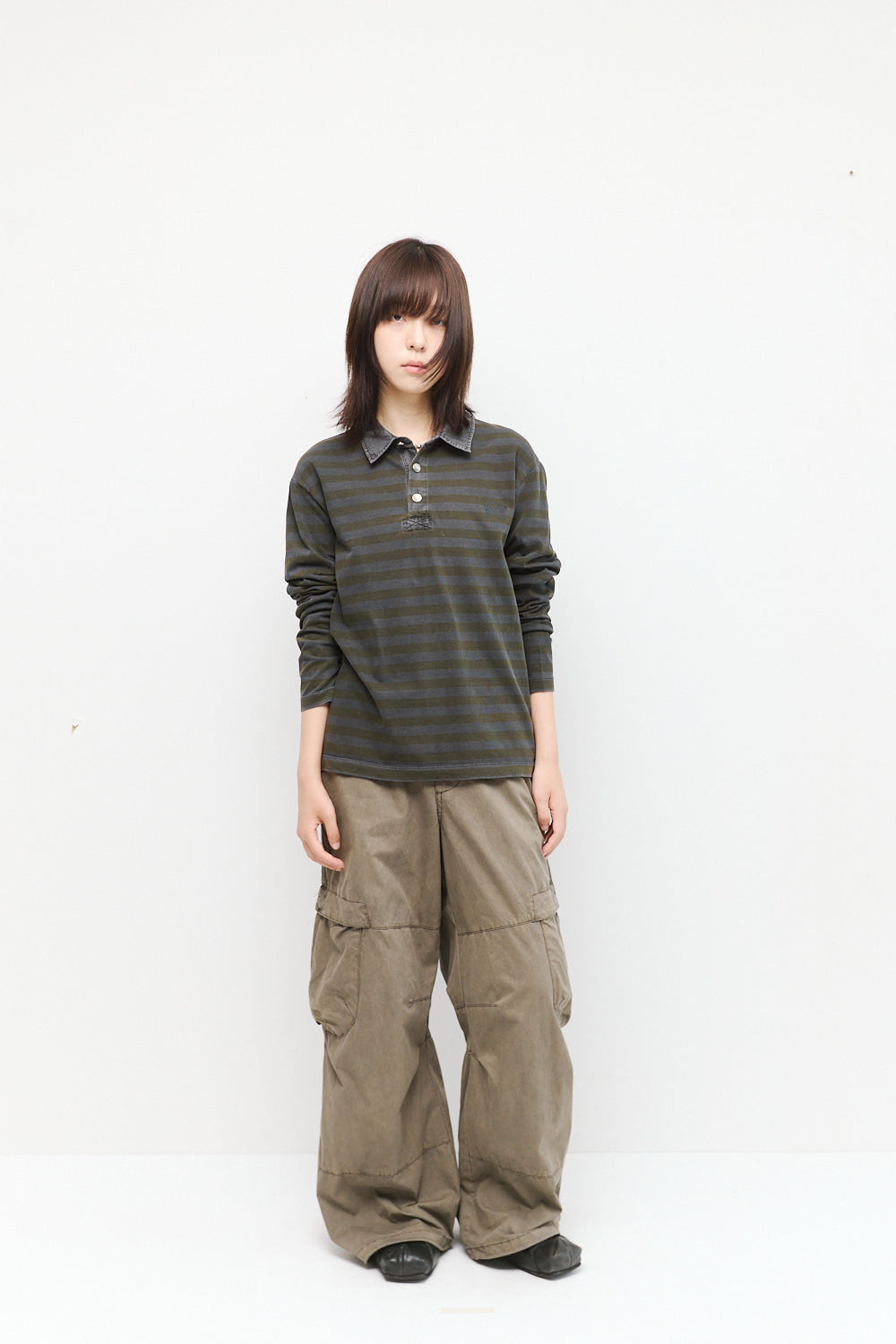 Hatchingroom - VTG Stripe Polo Tee Dyed (Yellow) product image 6 | TRAB K-Fashion Australia