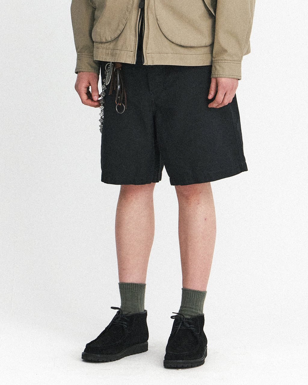 Eastlogue - Belted Cattleman Shorts (Black Linen) product image 3 | TRAB K-Fashion Australia