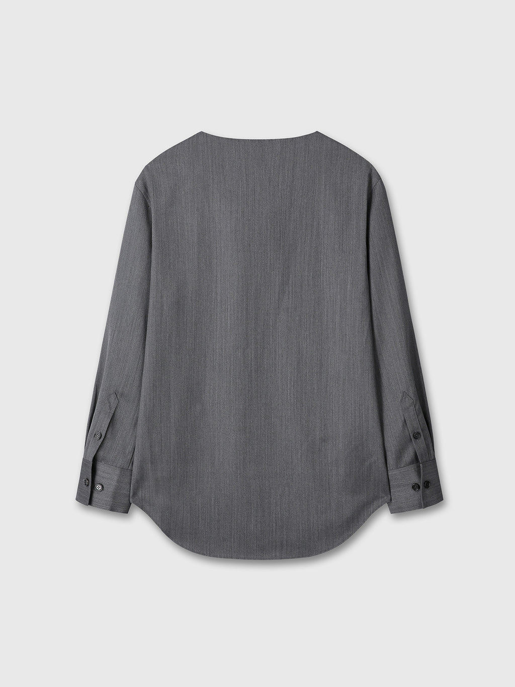 Tonywack - Herringbone Wool Cowl-Neck Blouse (Mid-Grey Herringbone) product image 11 | TRAB K-Fashion Australia