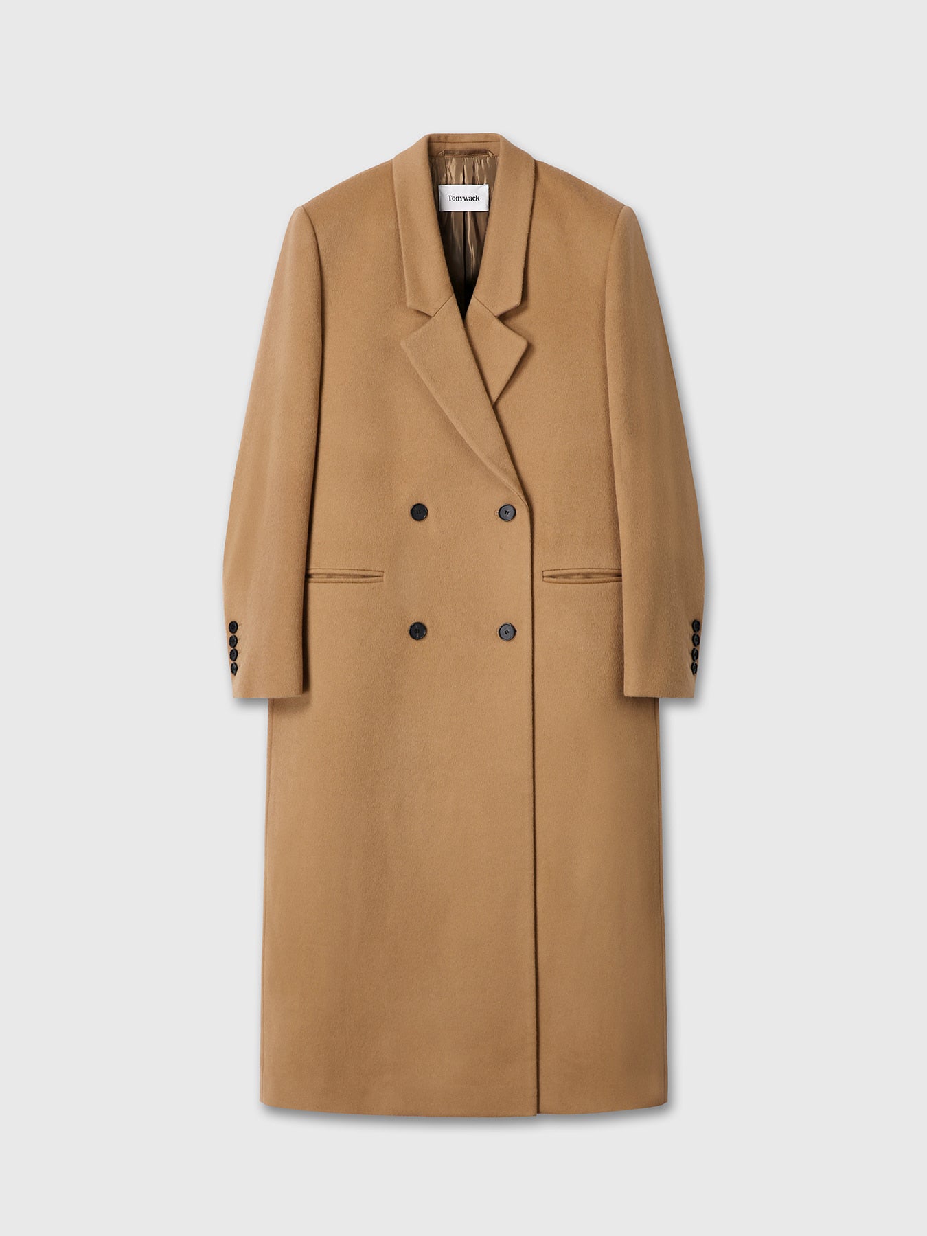 Tonywack - Tailored Double-Breasted Maxi Coat (Royale Beige) product image 8 | TRAB K-Fashion Australia