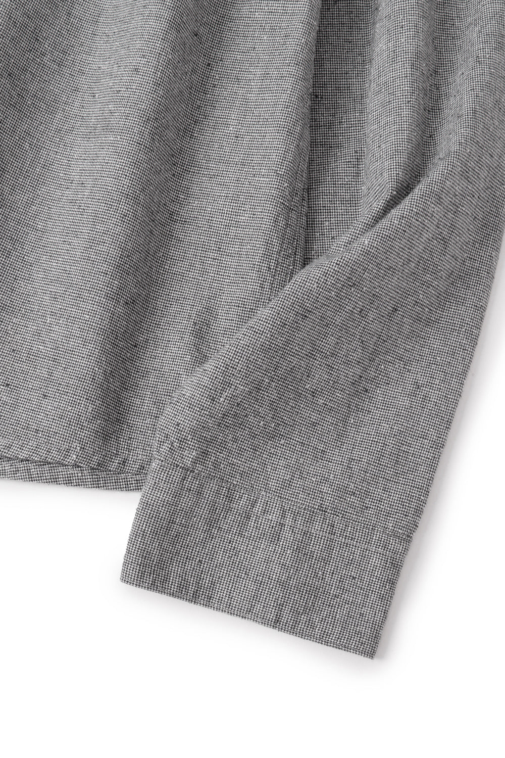 Hatchingroom - Regular Shirt Silk Nep Houndstooth (Black) product image 6 | TRAB K-Fashion Australia