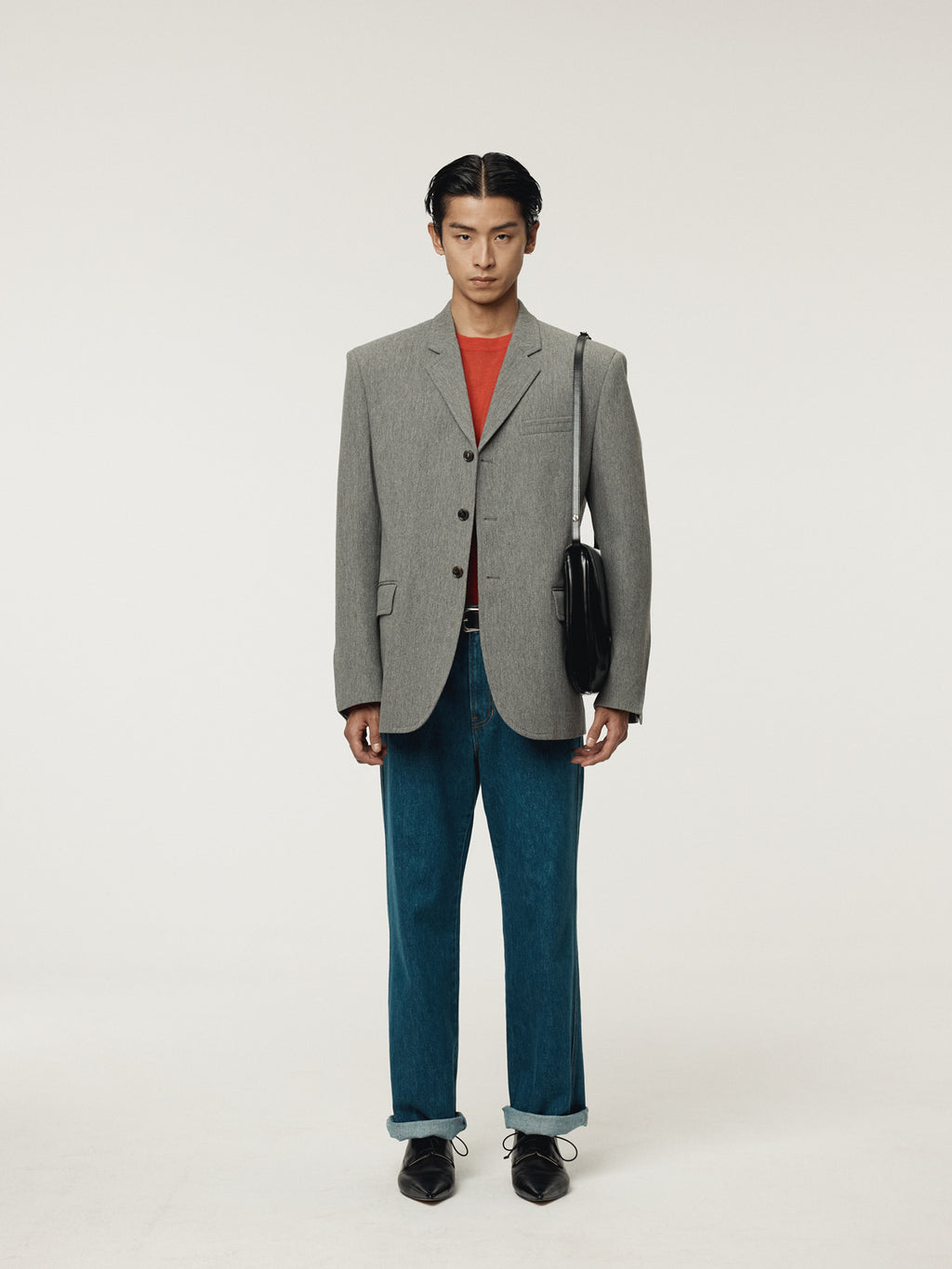 Recto - Quincy Wool Single Jacket (Melange Grey) product image 2 | TRAB K-Fashion Australia