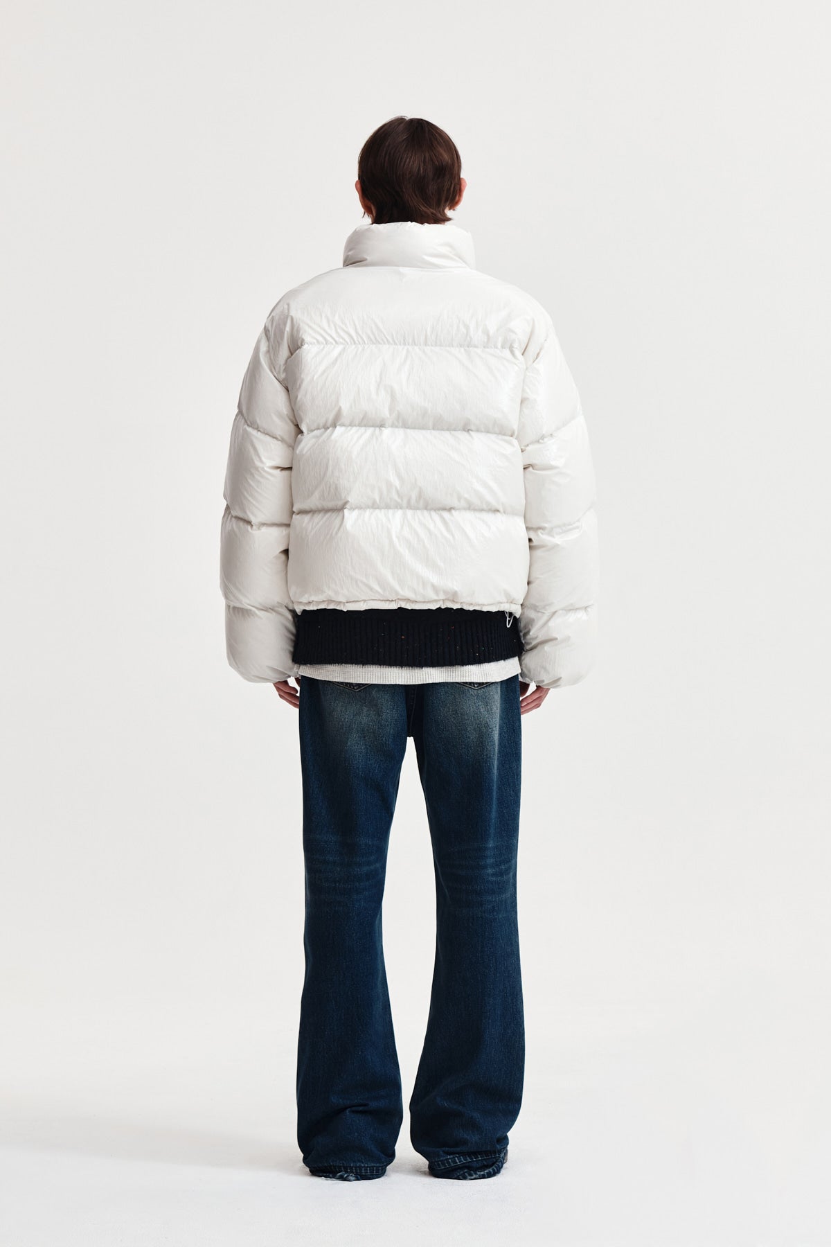 Matin Kim - Small Logo Volume Down Jumper (Ivory) product image 7 | TRAB K-Fashion Australia