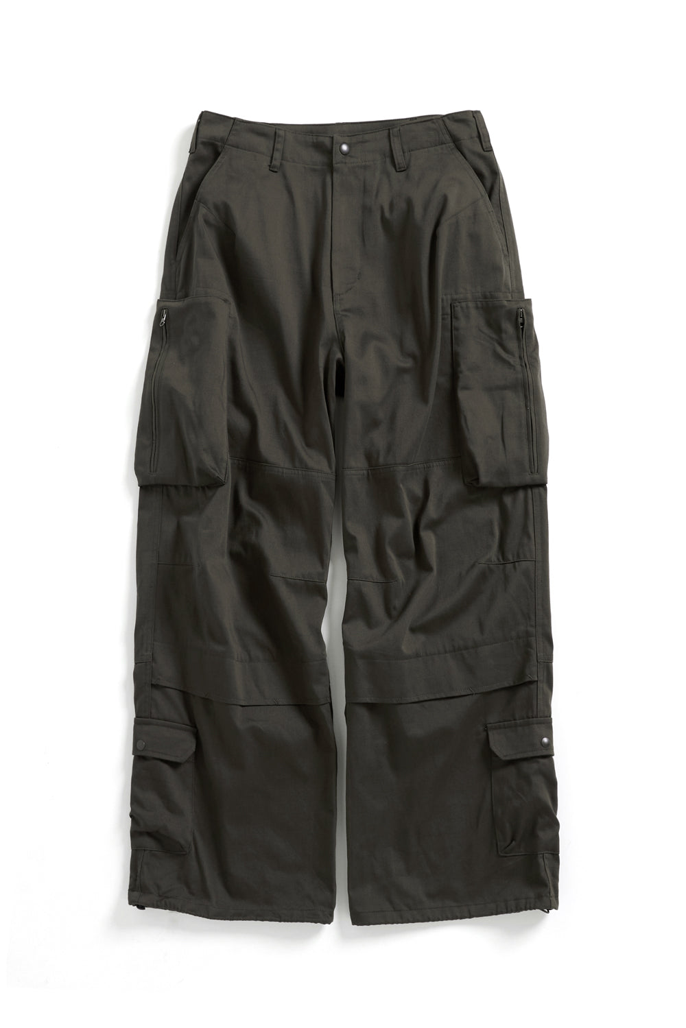 Hatchingroom - Zip Cargo Work Pants Dark (Khaki) product image 1 | TRAB K-Fashion Australia