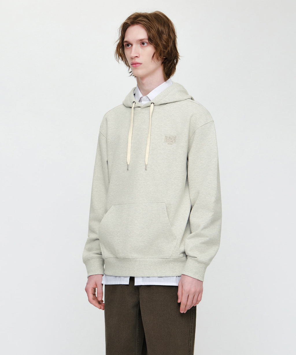 Marithe & Francois Girbaud - Small Classic Logo Embroidery Hoodie (Oatmeal) product image 2 | TRAB K-Fashion Australia