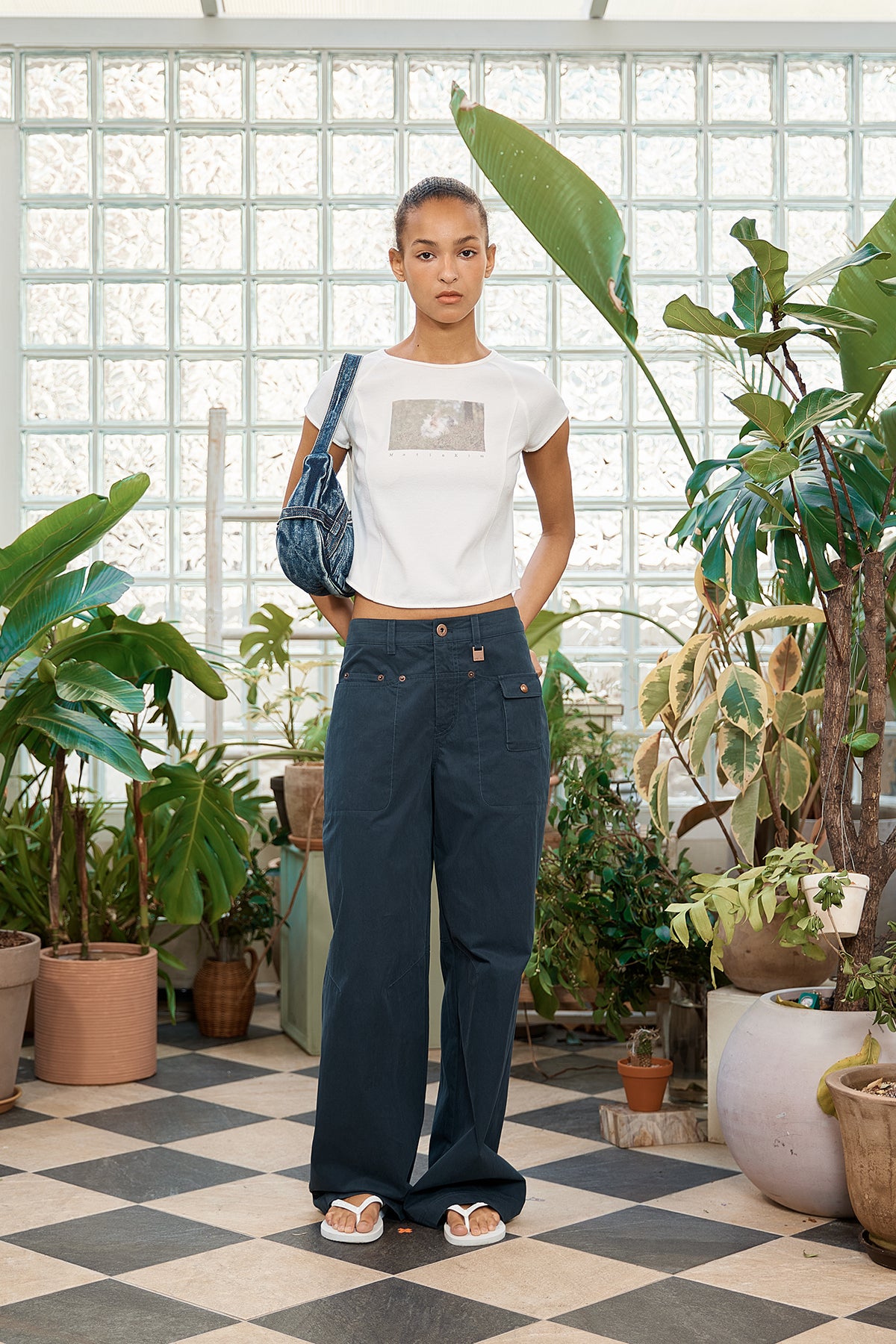 Matin Kim - Rabbit Printing Raglan Slim Top (White) product image 10 | TRAB K-Fashion Australia