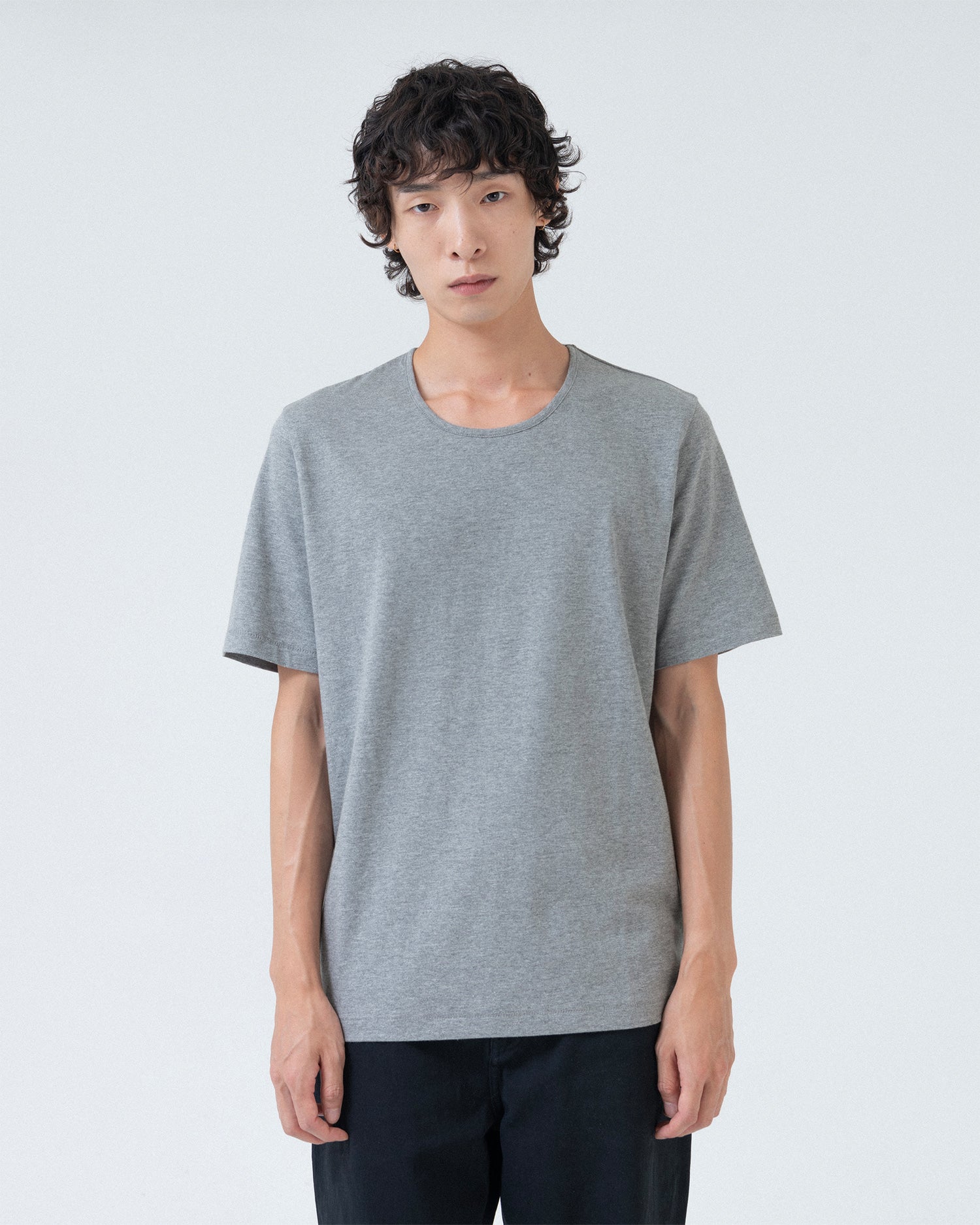 Brownyard - U Neck T Shirt (Grey) product image 1 | TRAB K-Fashion Australia