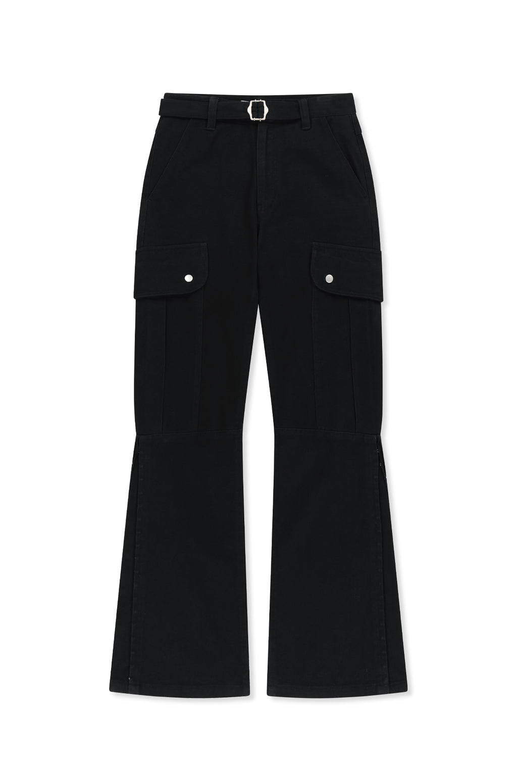 Matin Kim - Multi Hook Bootcut Cargo Pants (Black) product image 1 | TRAB K-Fashion Australia
