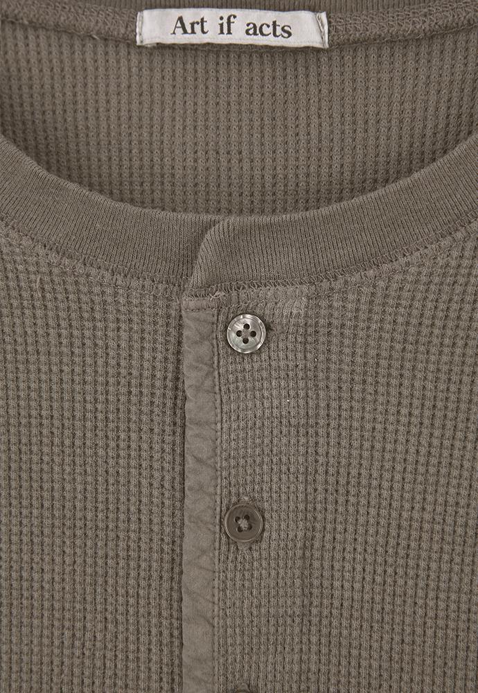 Art if acts - Garment Dyed Waffle Henley (Mud Brown) product image 9 | TRAB K-Fashion Australia