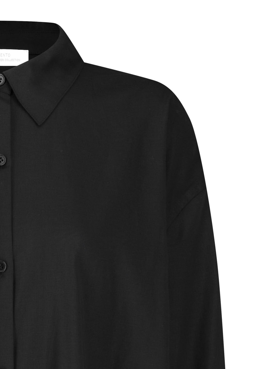 Amomento - Sheer Cotton Classic Shirt (Black) product image 5 | TRAB K-Fashion Australia