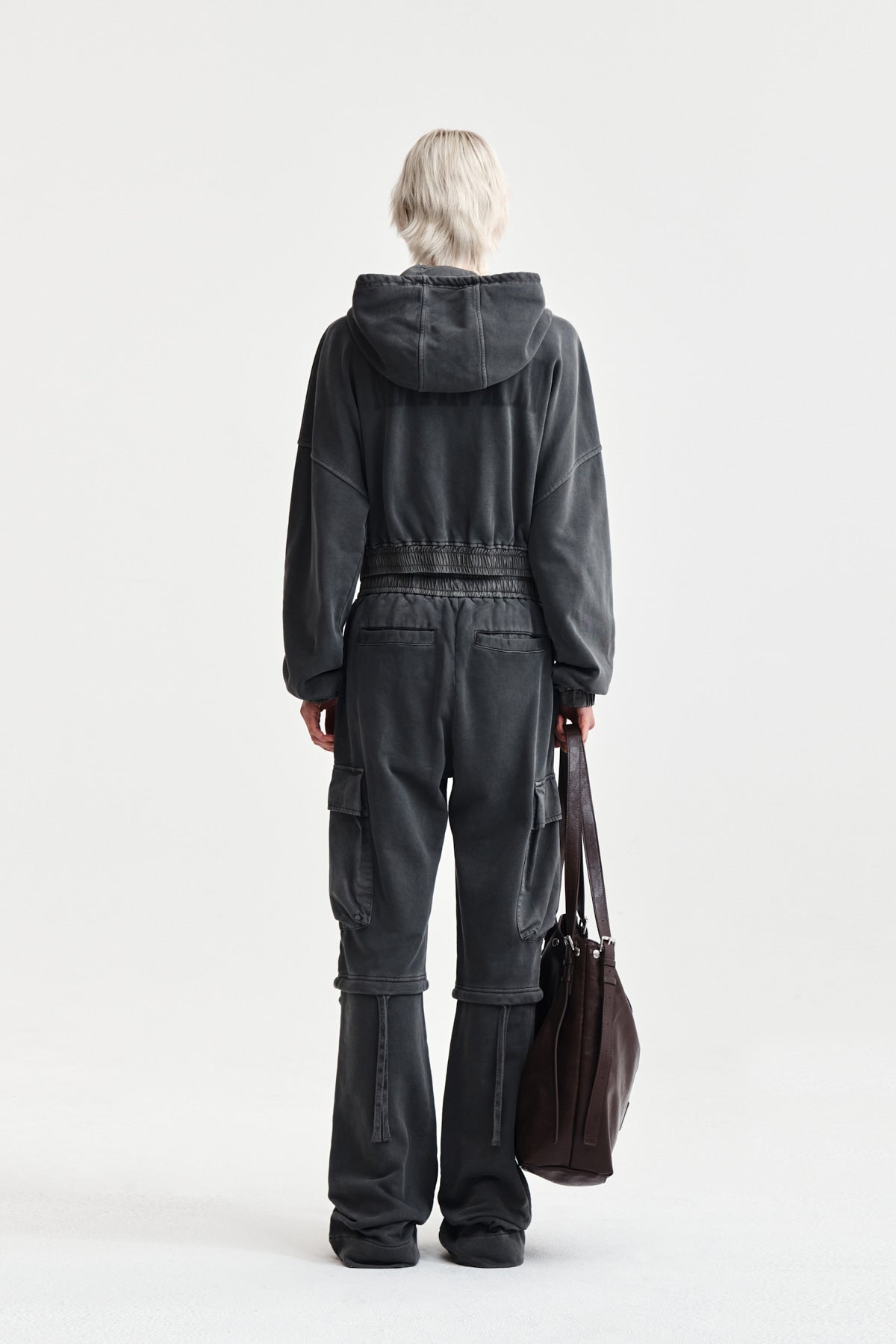 Matin Kim - Pigment Dyed Cargo Pants (Charcoal) product image 7 | TRAB K-Fashion Australia