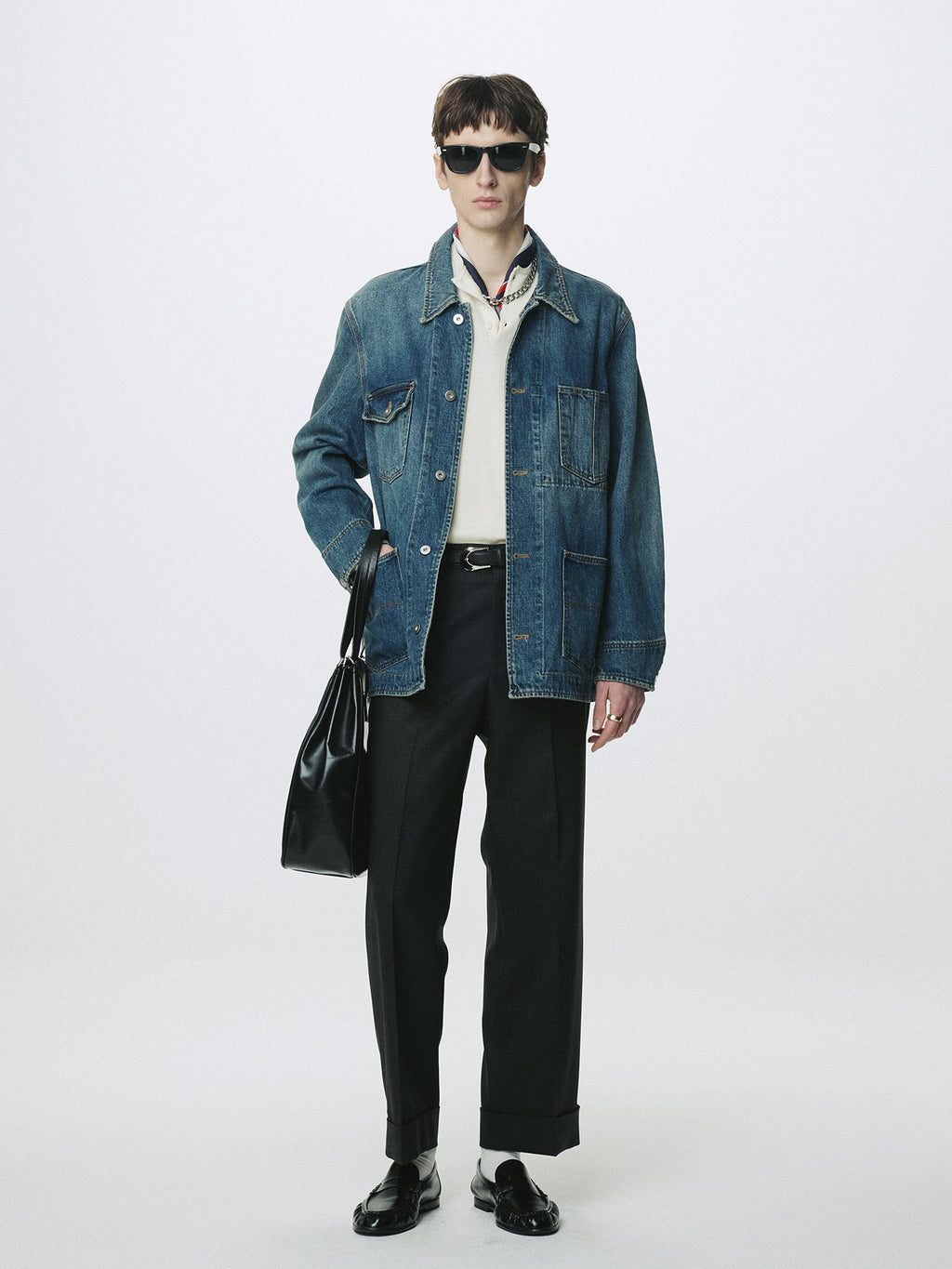 Tonywack - Garment Washed Denim Chore Jacket (Washed Blue) product image 1 | TRAB K-Fashion Australia
