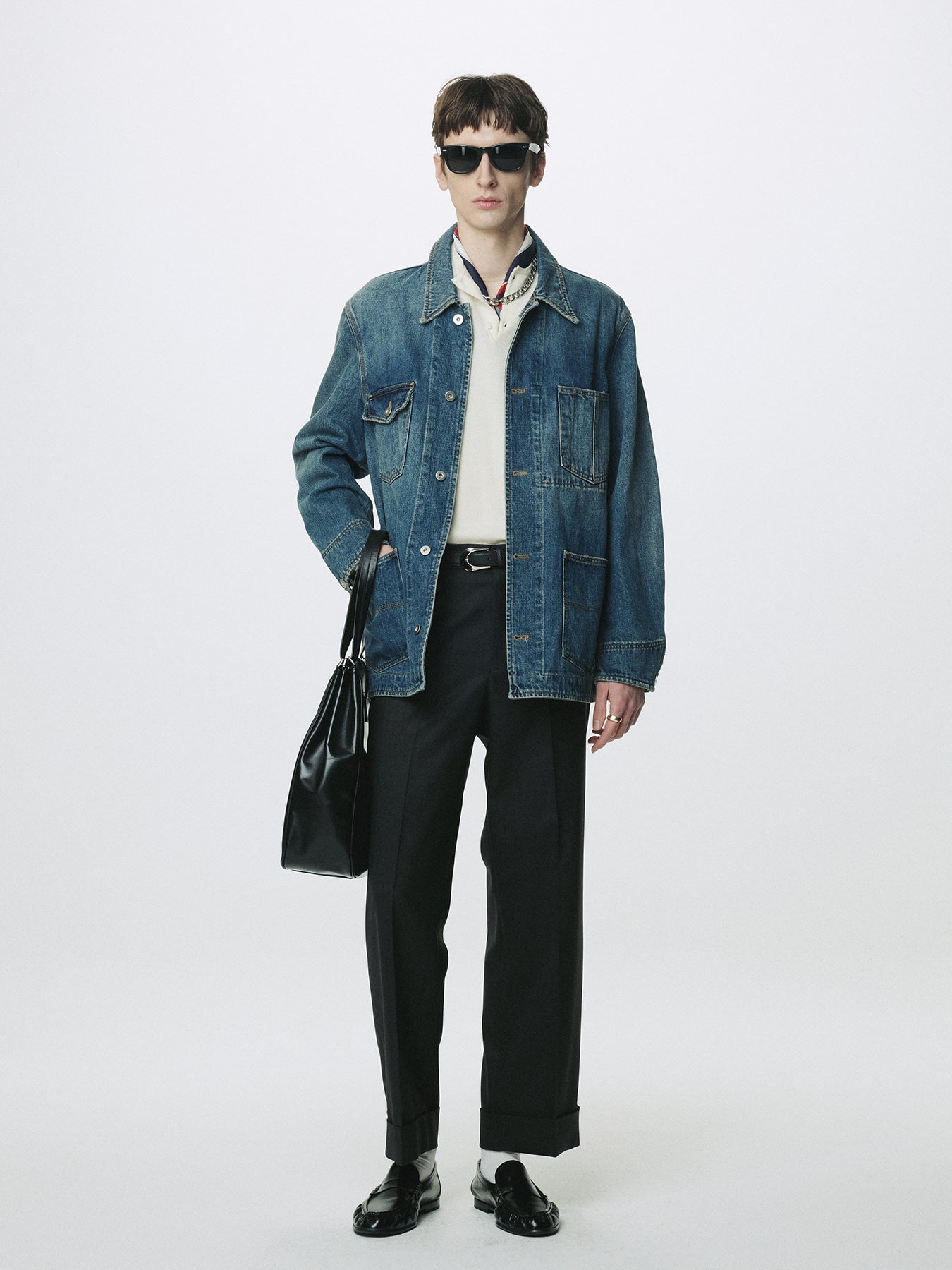 Tonywack - Garment Washed Denim Chore Jacket (Washed Blue) product image 1 | TRAB K-Fashion Australia