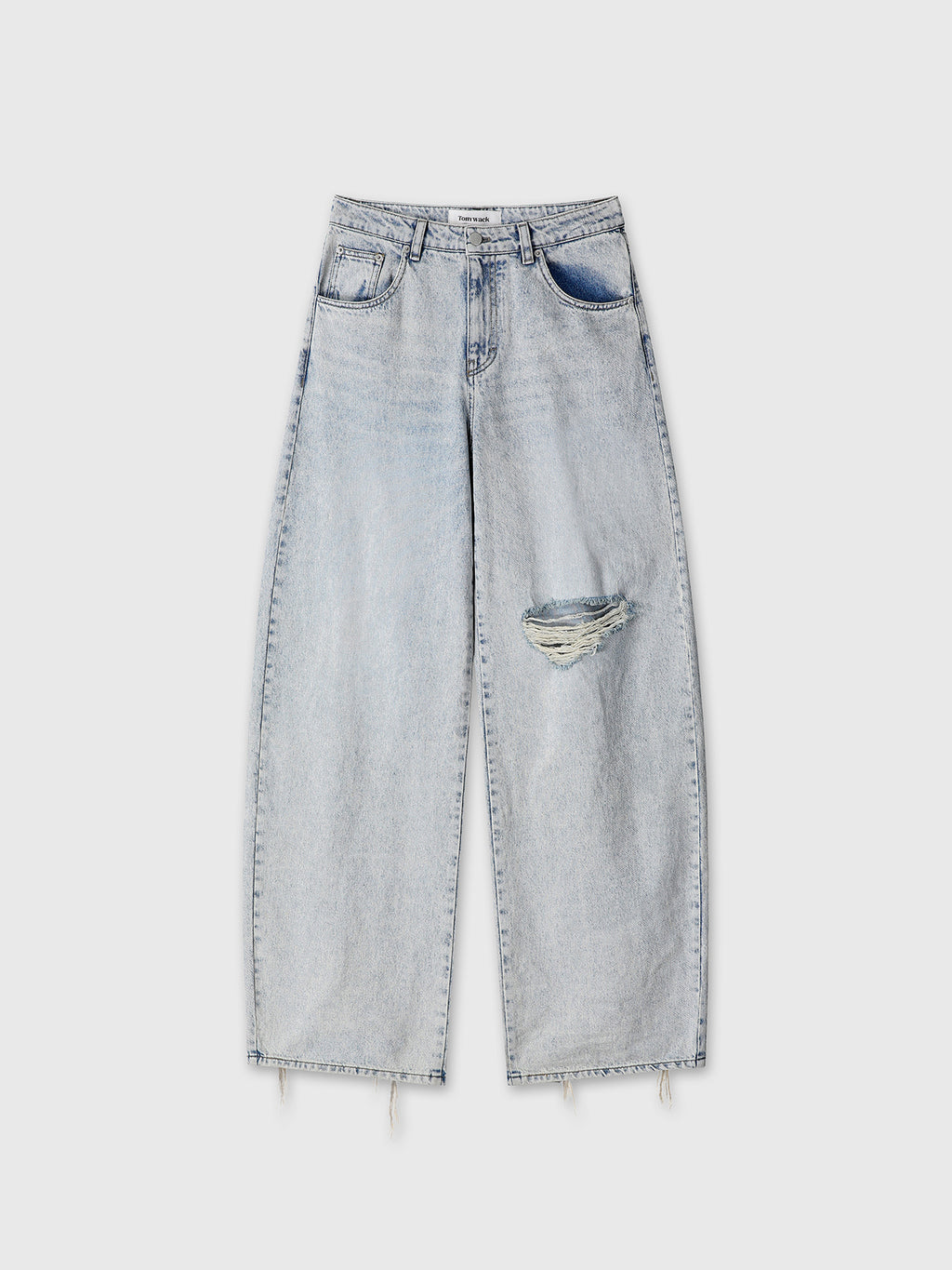 Tonywack - Distressed Wide-Leg Denim Jeans (Washed Light Blue) product image 9 | TRAB K-Fashion Australia