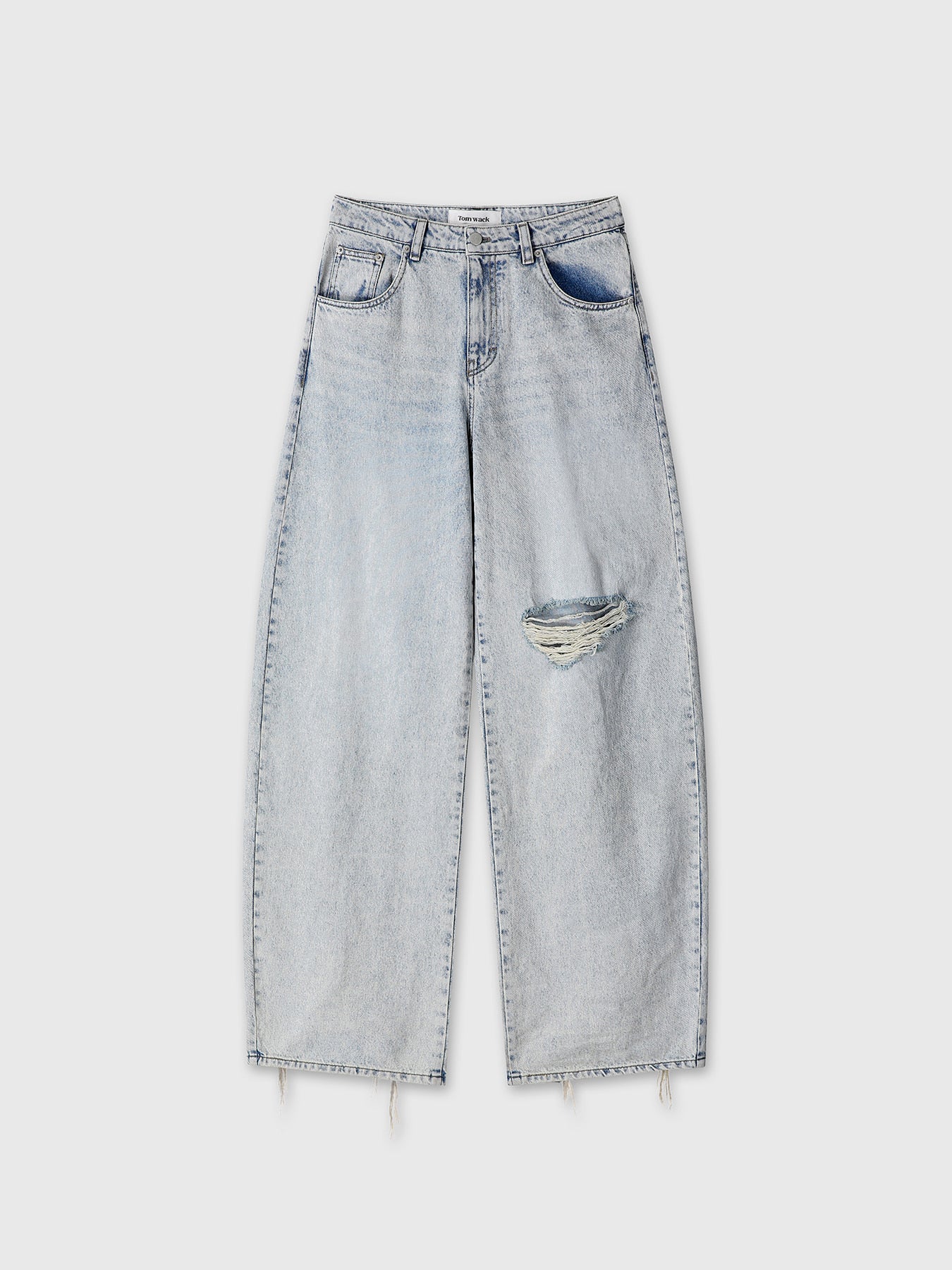 Tonywack - Distressed Wide-Leg Denim Jeans (Washed Light Blue) product image 9 | TRAB K-Fashion Australia