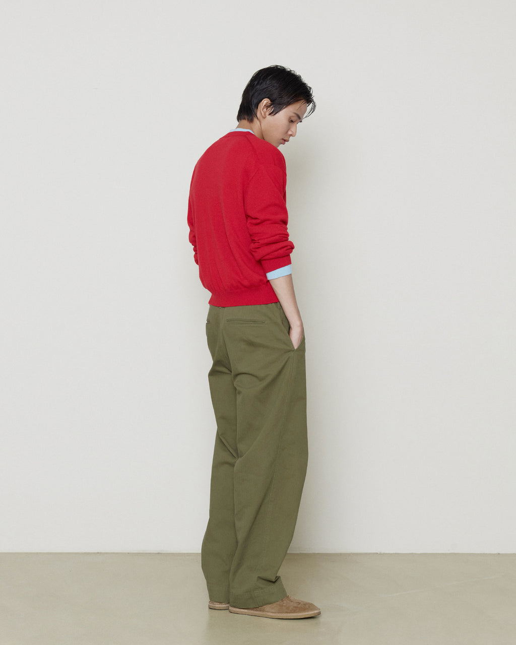 Brownyard - [Pre-Order – Ships October 14] Super Light Cashmere Round Cardigan (Red) product image 2 | TRAB K-Fashion Australia