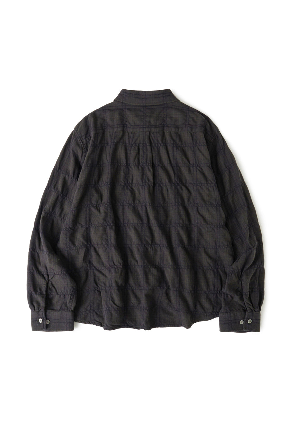 Hatchingroom - Museum Shirt Shirring Check Dark (Brown) product image 2 | TRAB K-Fashion Australia