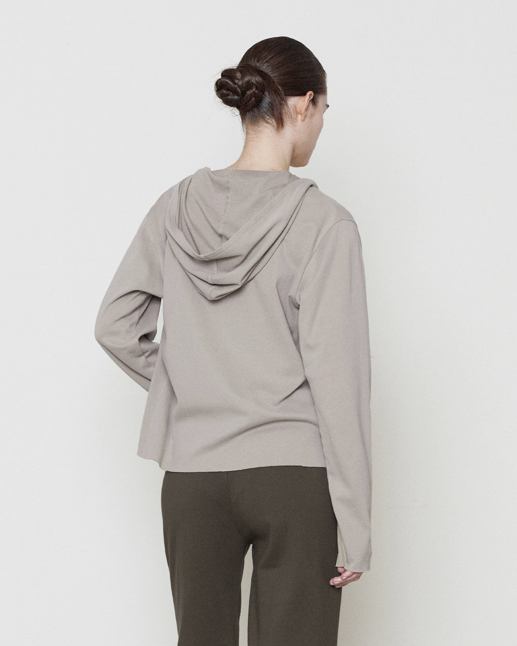 Brownyard - Smooth Jersey Hood Zip Up (Beige) product image 3 | TRAB K-Fashion Australia