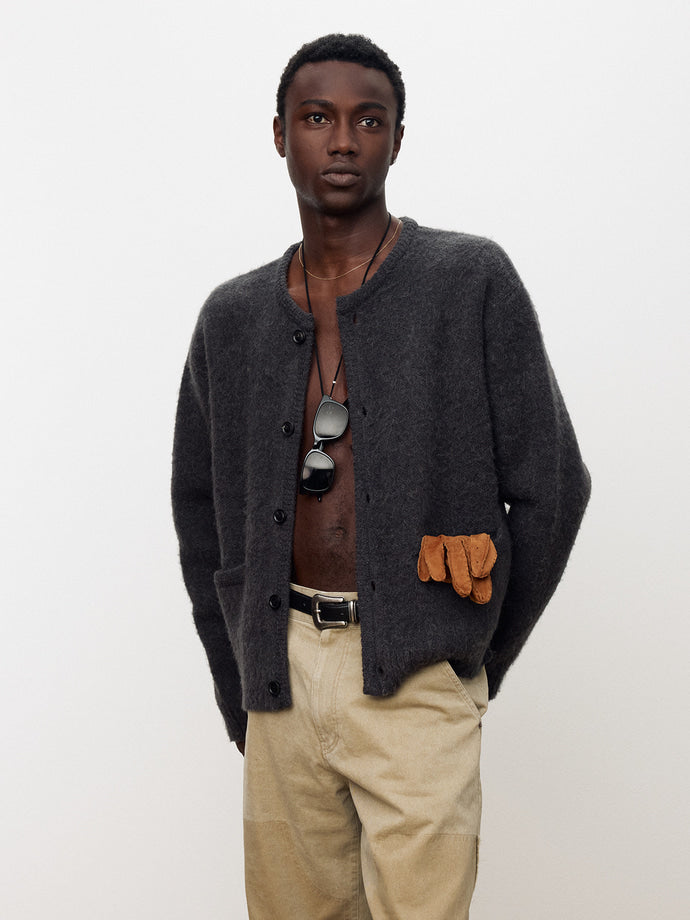 Tonywack - Alpaca Jacquard Knitted Blouson (Grey) product image 4 | TRAB K-Fashion Australia