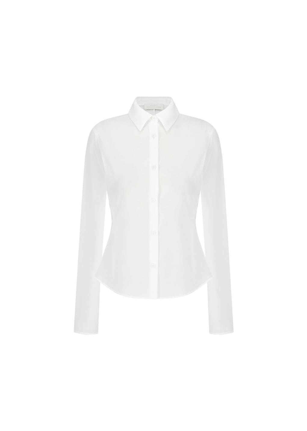 Amomento - Sheer Slim Shirt (White) product image 5 | TRAB K-Fashion Australia