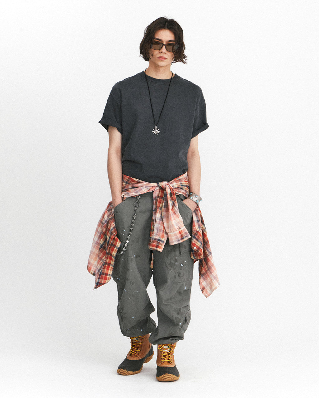 Eastlogue - Cut Out Boxy T-shirts (Charcoal) product image 2 | TRAB K-Fashion Australia