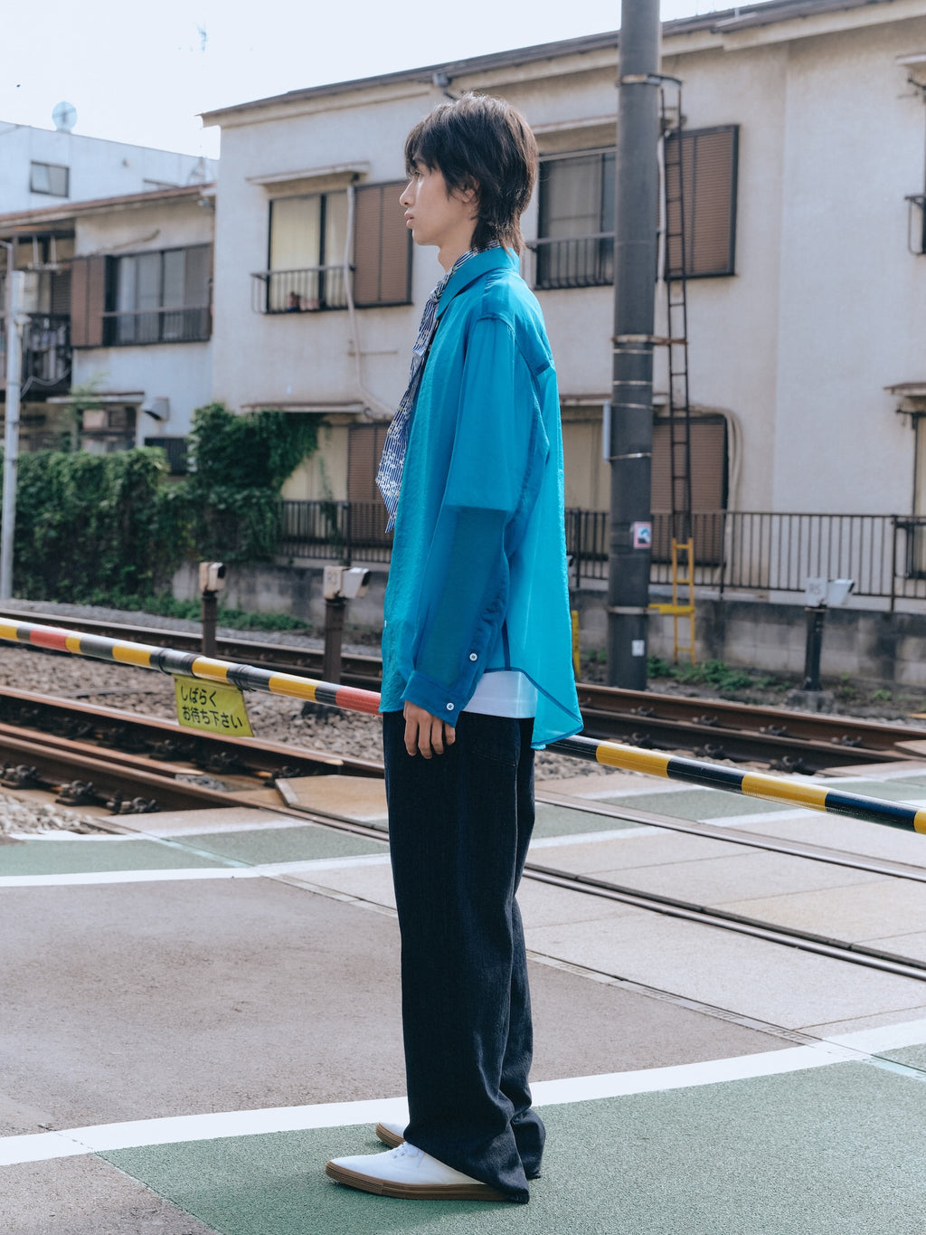 Stu - Sheer Shirt (Blue) product image 3 | TRAB K-Fashion Australia