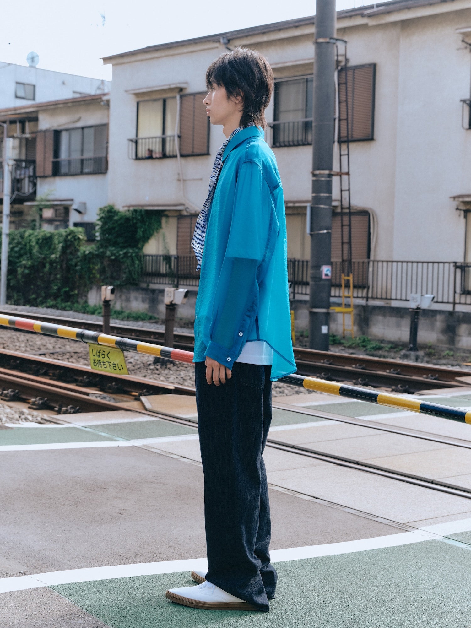 Stu - Sheer Shirt (Blue) product image 3 | TRAB K-Fashion Australia