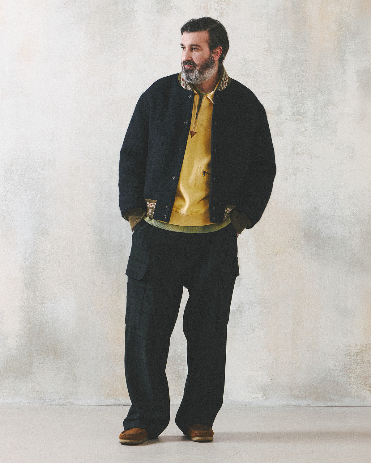 Eastlogue - Teddy Blouson Jumper (Navy) product image 1 | TRAB K-Fashion Australia