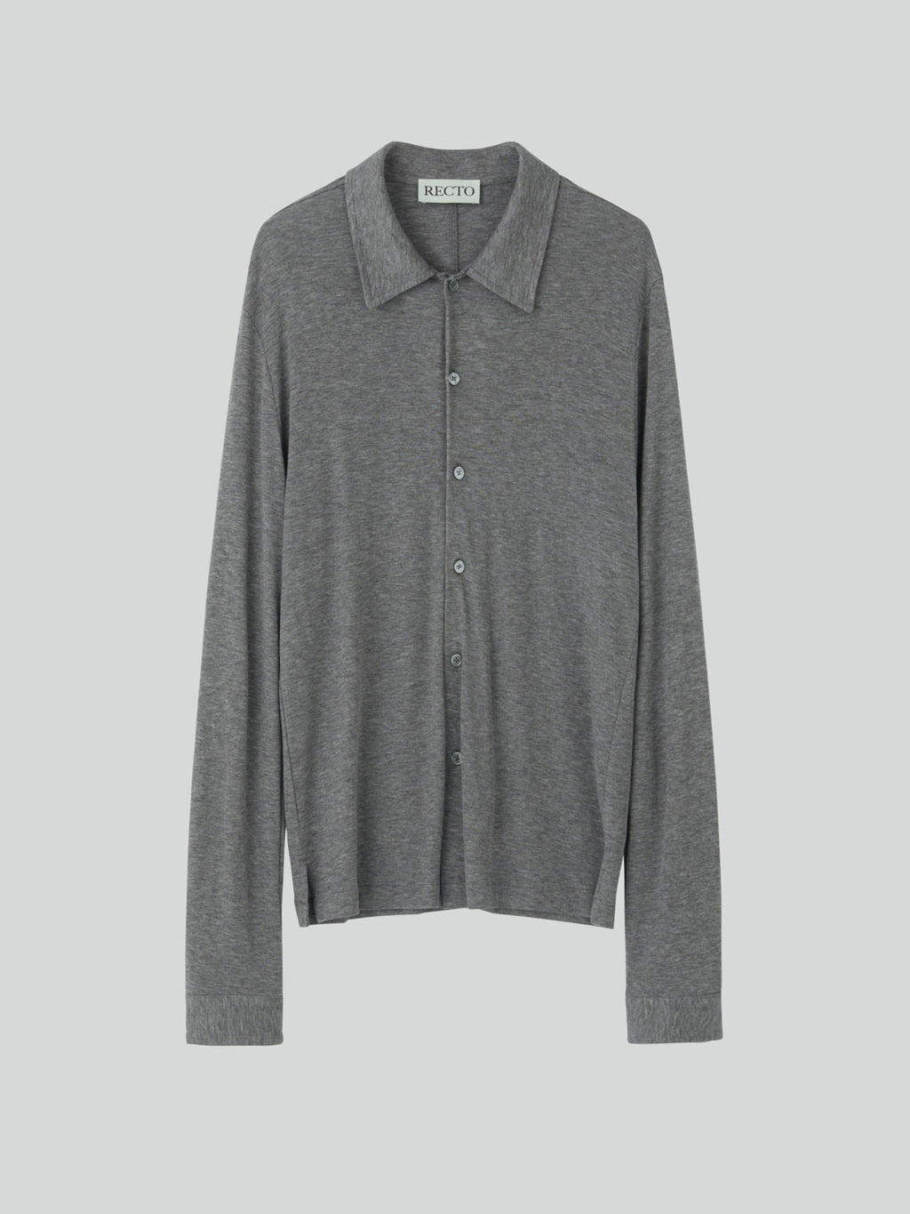 Recto - Slim Fit Jersey Shirt (Melange Grey) product image 6 | TRAB K-Fashion Australia